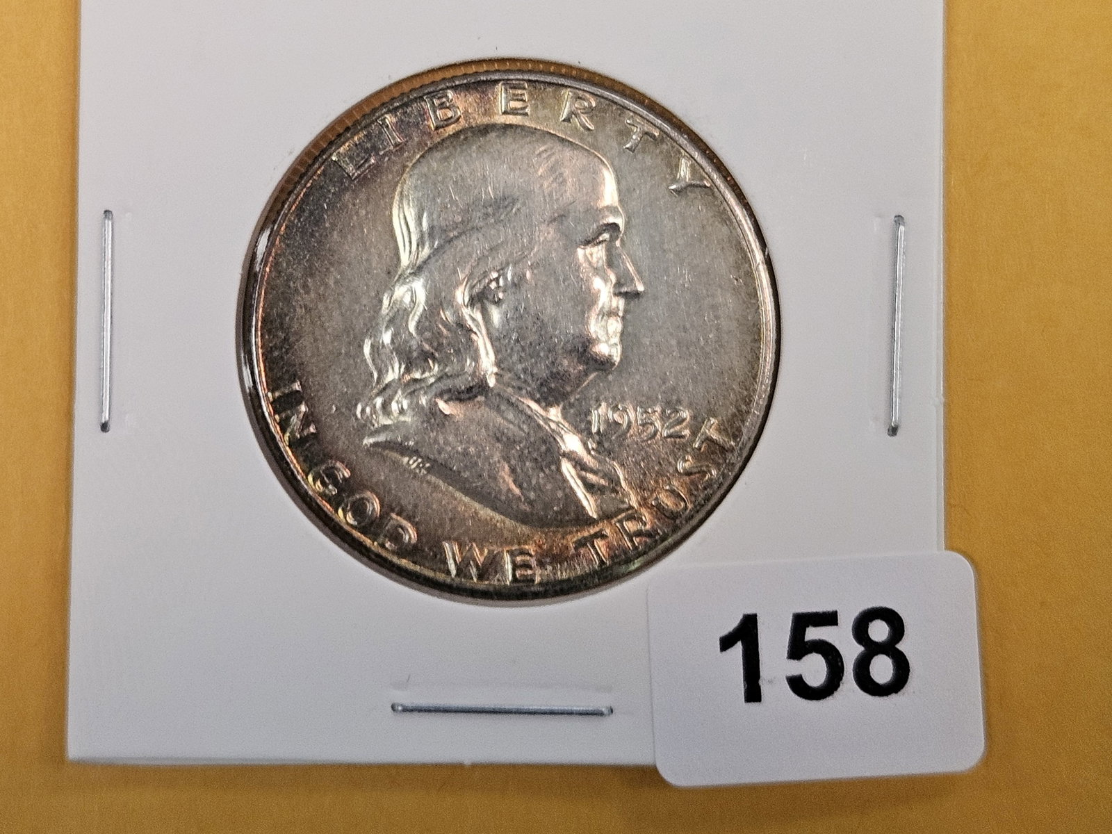 Three Brilliant AU-BU Franklin silver Half Dollars - 4