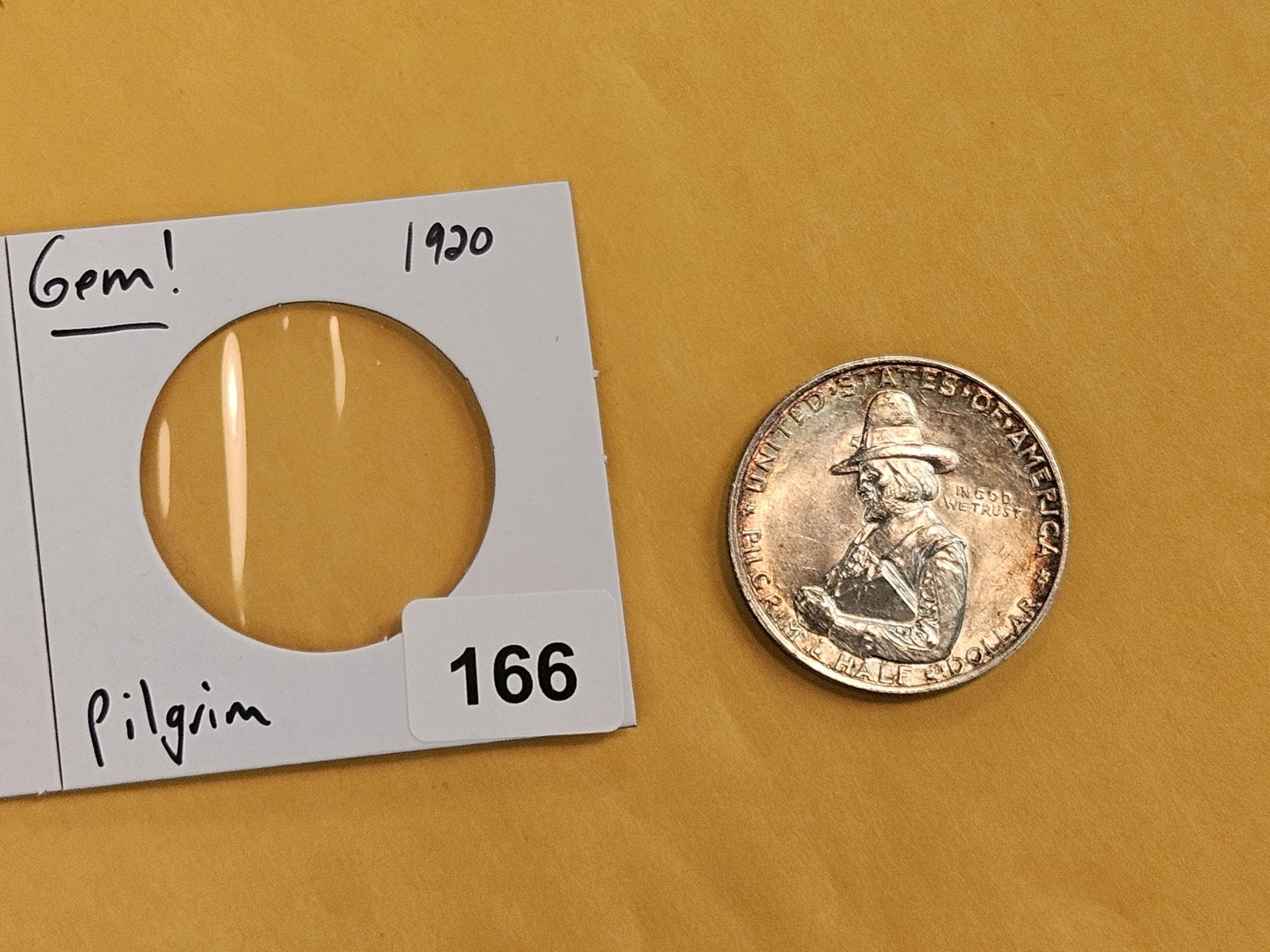 * GEM Brilliant Uncirculated 1920 Pilgrim Commemorative Half Dollar - 2