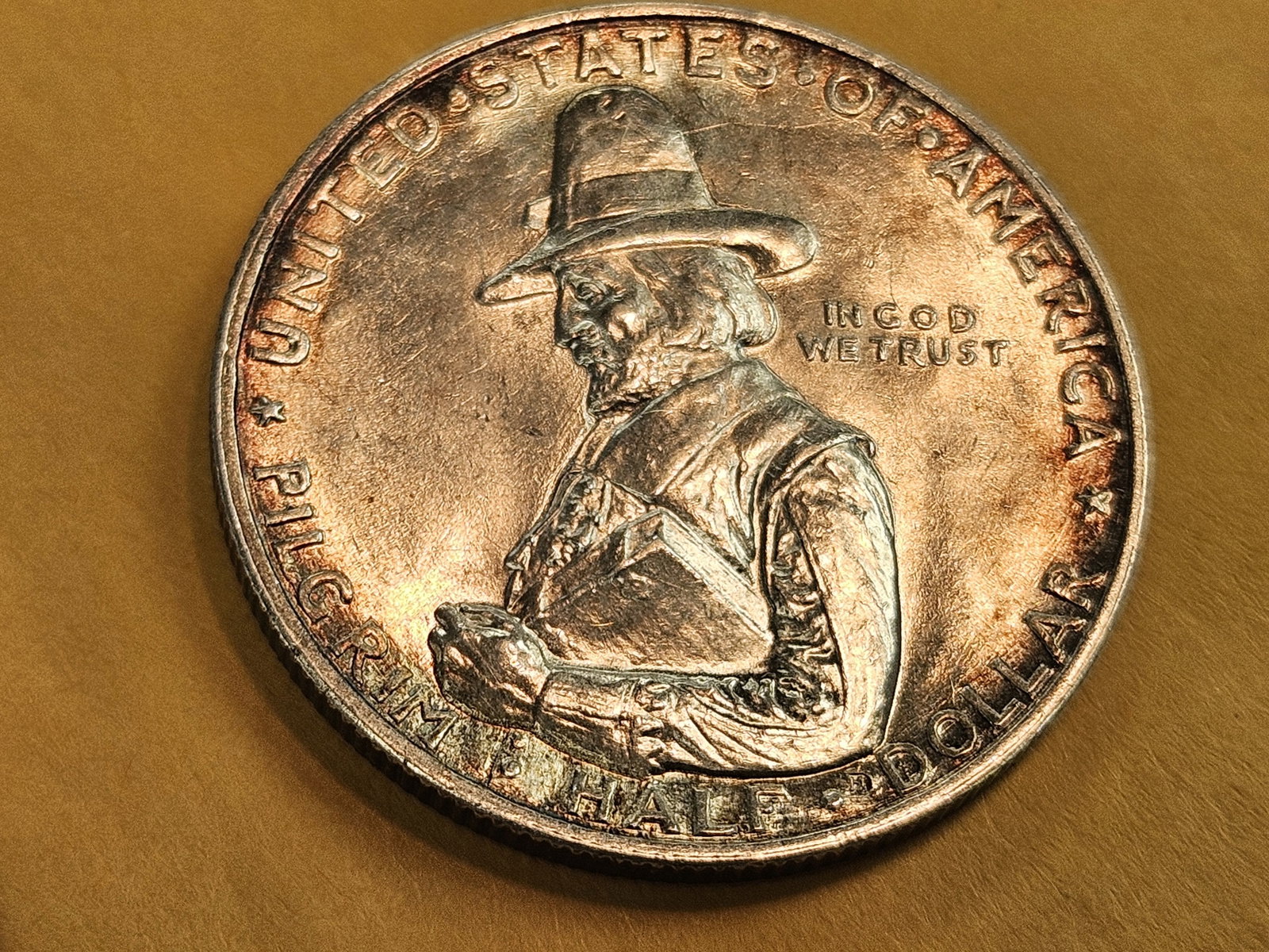 * GEM Brilliant Uncirculated 1920 Pilgrim Commemorative Half Dollar - 3