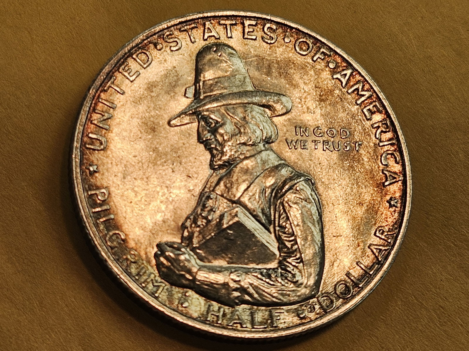 * GEM Brilliant Uncirculated 1920 Pilgrim Commemorative Half Dollar - 4
