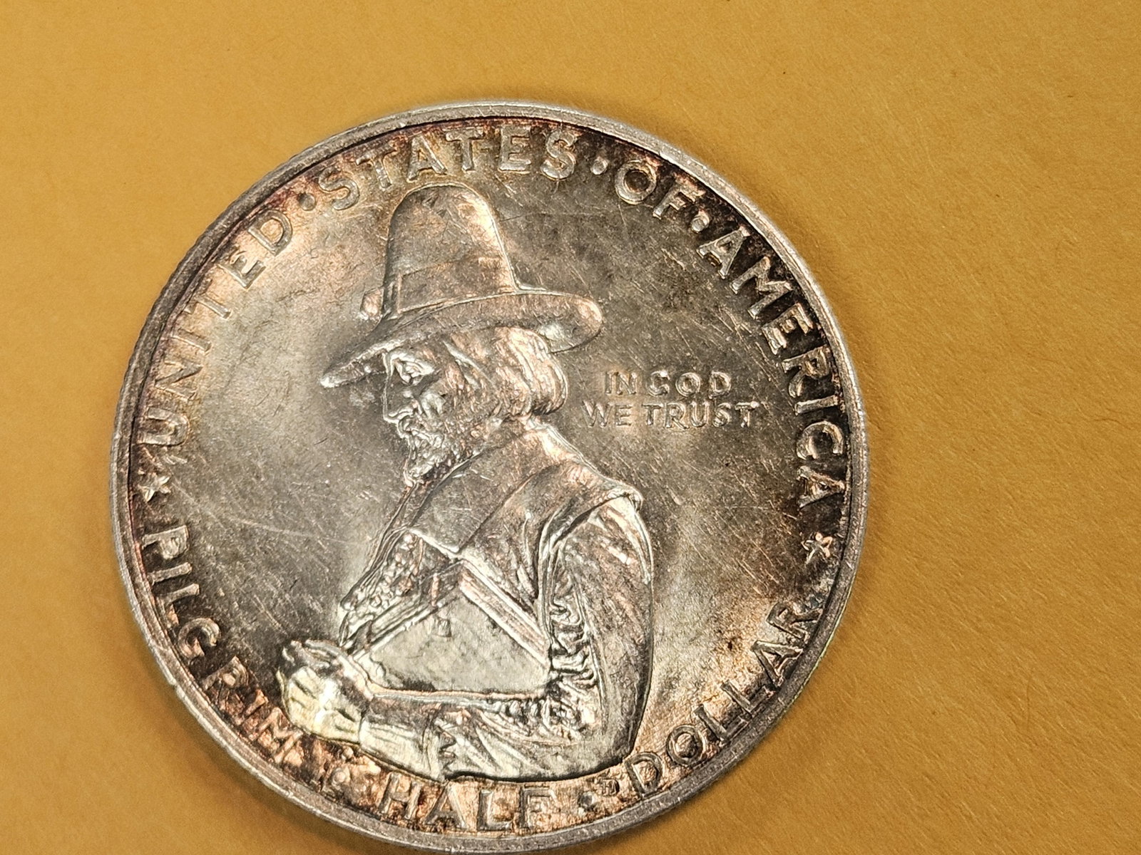 * GEM Brilliant Uncirculated 1920 Pilgrim Commemorative Half Dollar - 7