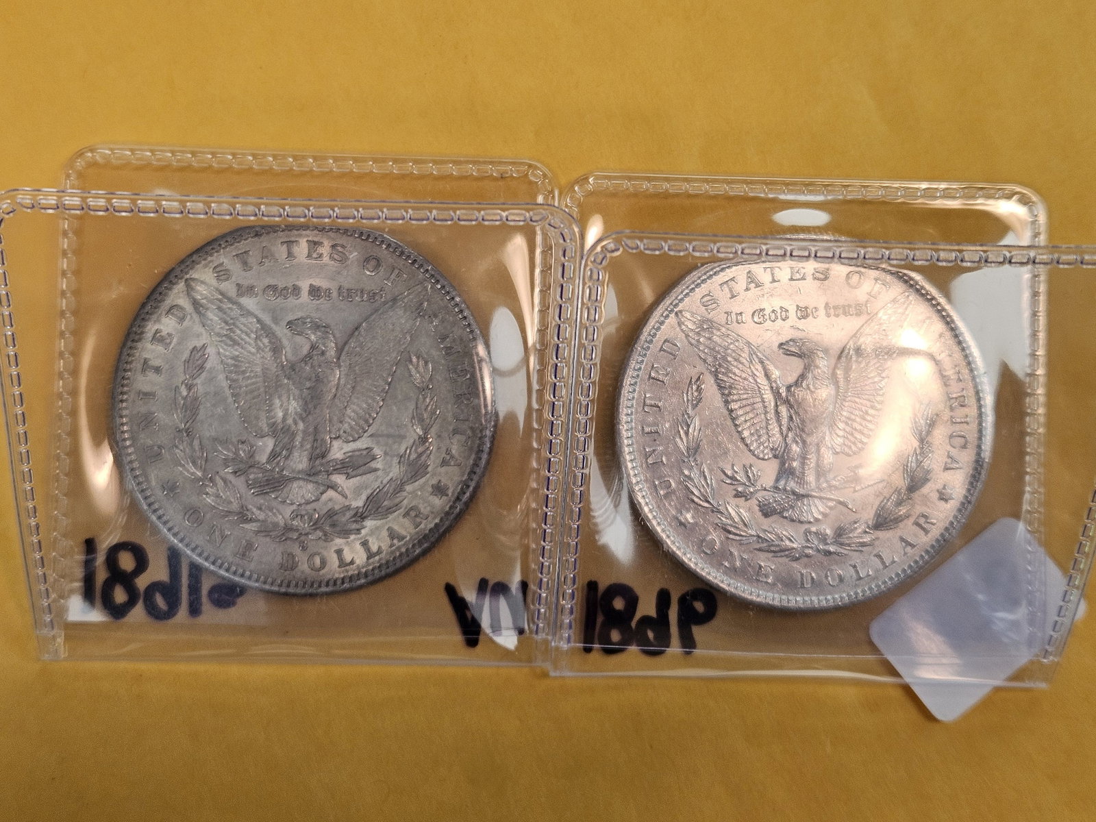 Two About Uncirculated plus Morgan Silver Dollars - 3