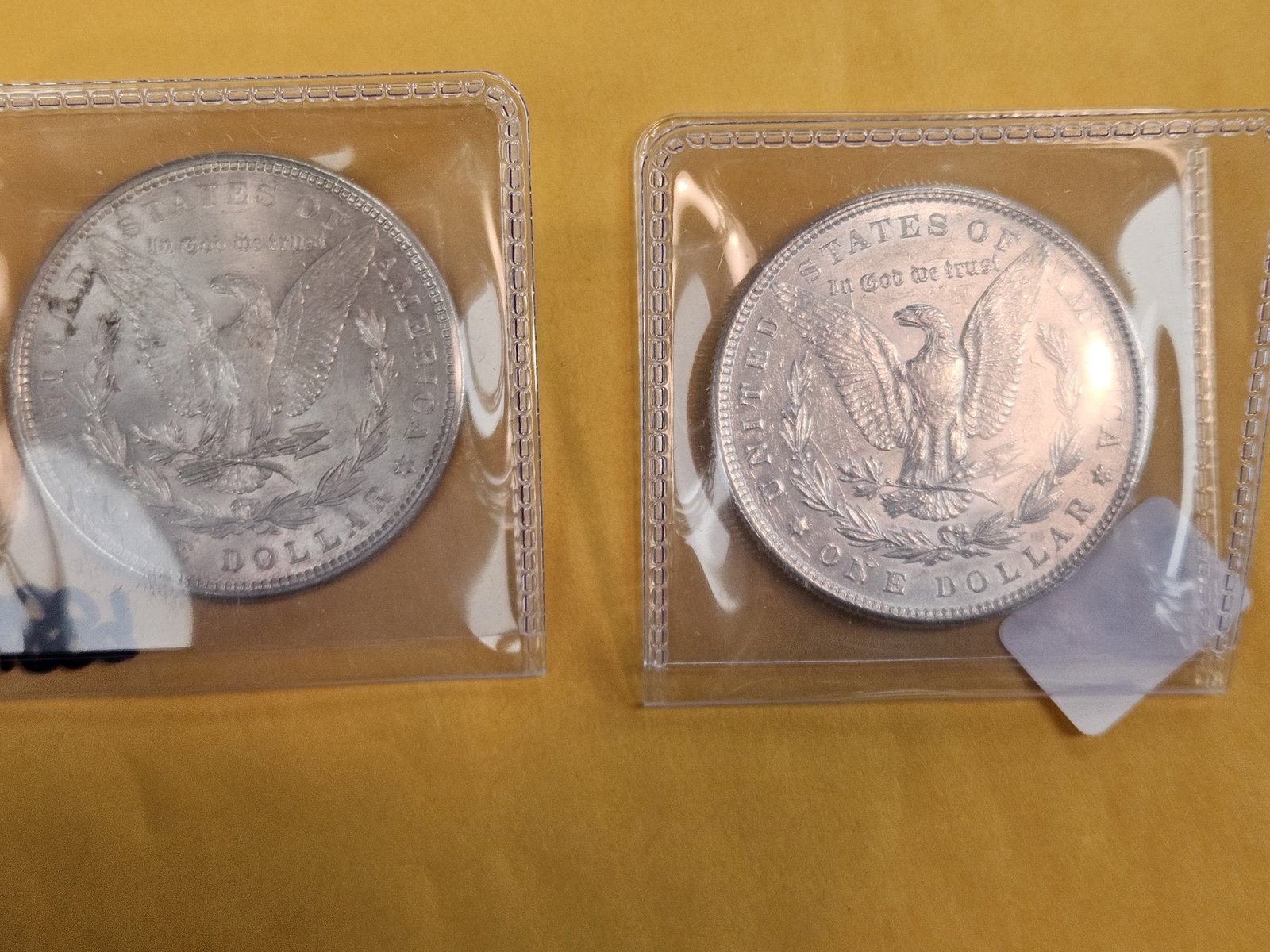 Two About Uncirculated plus Morgan Silver Dollars - 3