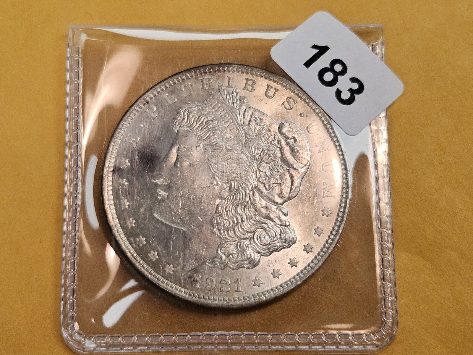 Brilliant Uncirculated plus 1921 Morgan silver Dollar - 2