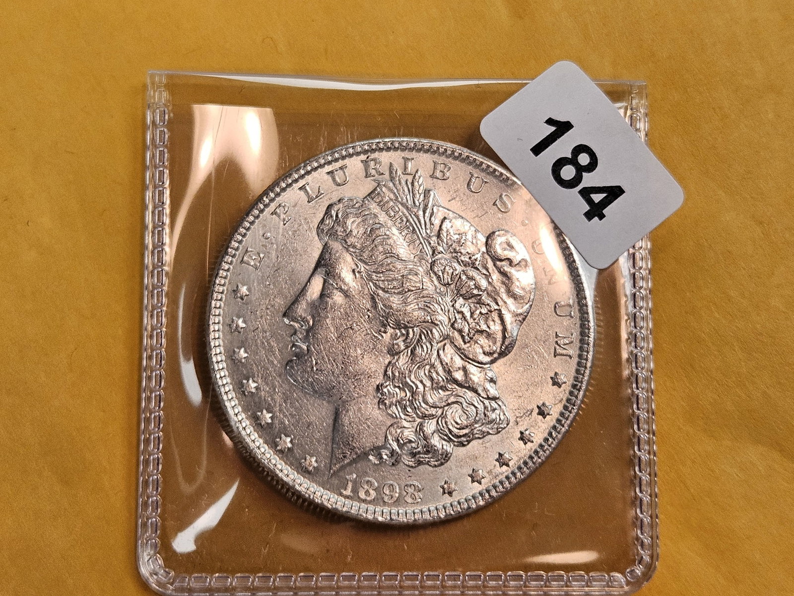 Brilliant Uncirculated plus 1898 Morgan silver Dollar - 2