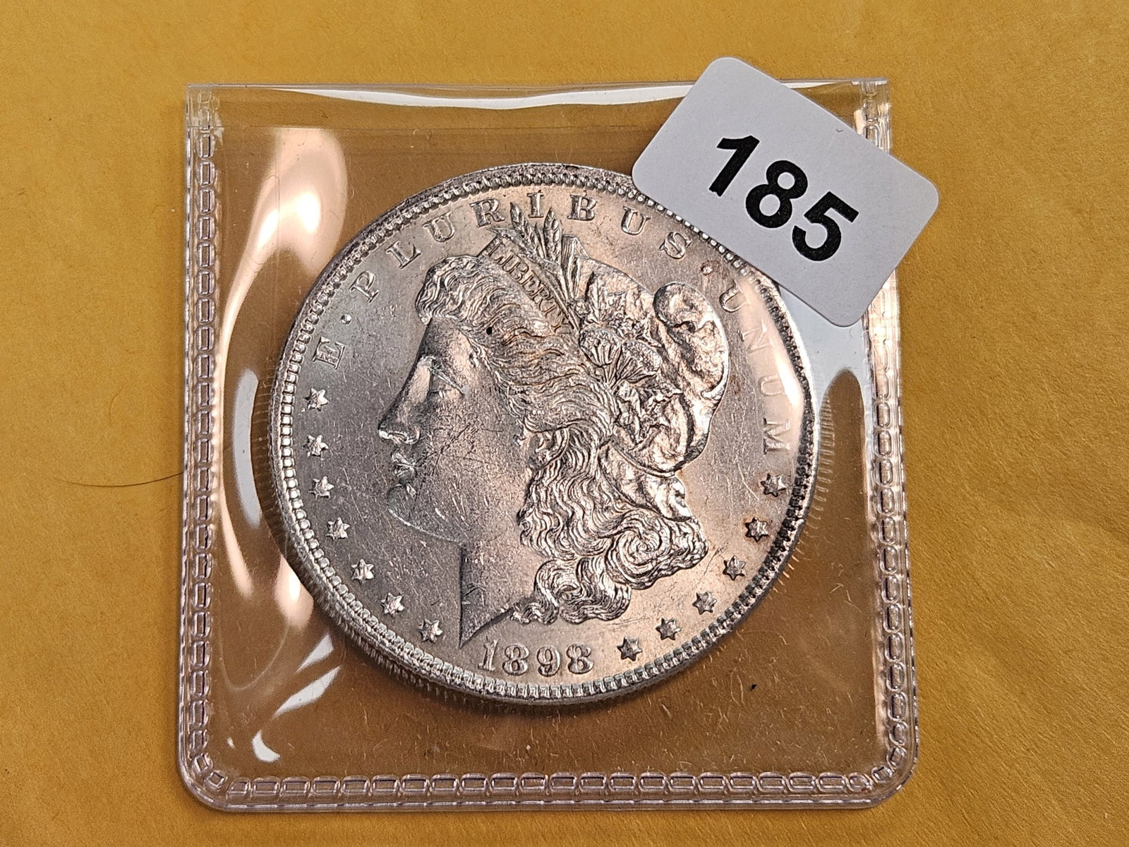 Choice Brilliant Uncirculated 1898 Morgan silver Dollar - 2