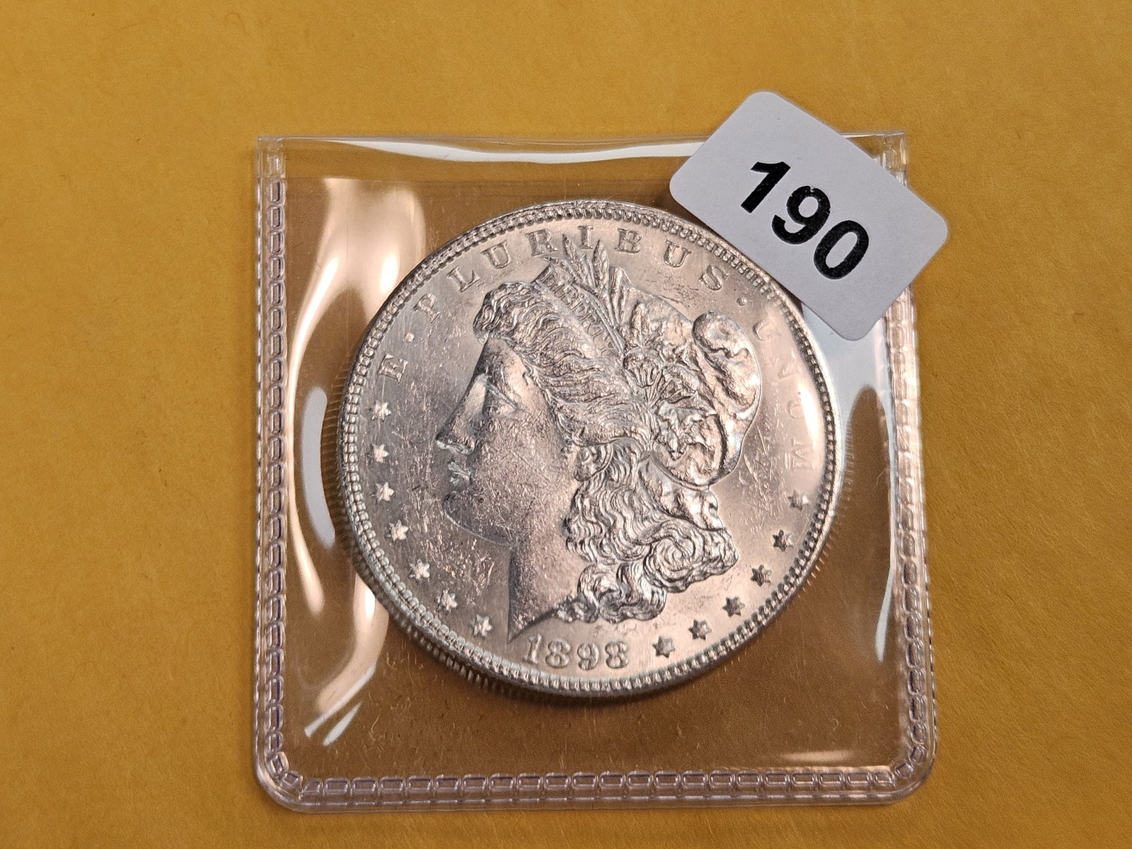 Brilliant Uncirculated plus 1898 Morgan silver Dollar - 2