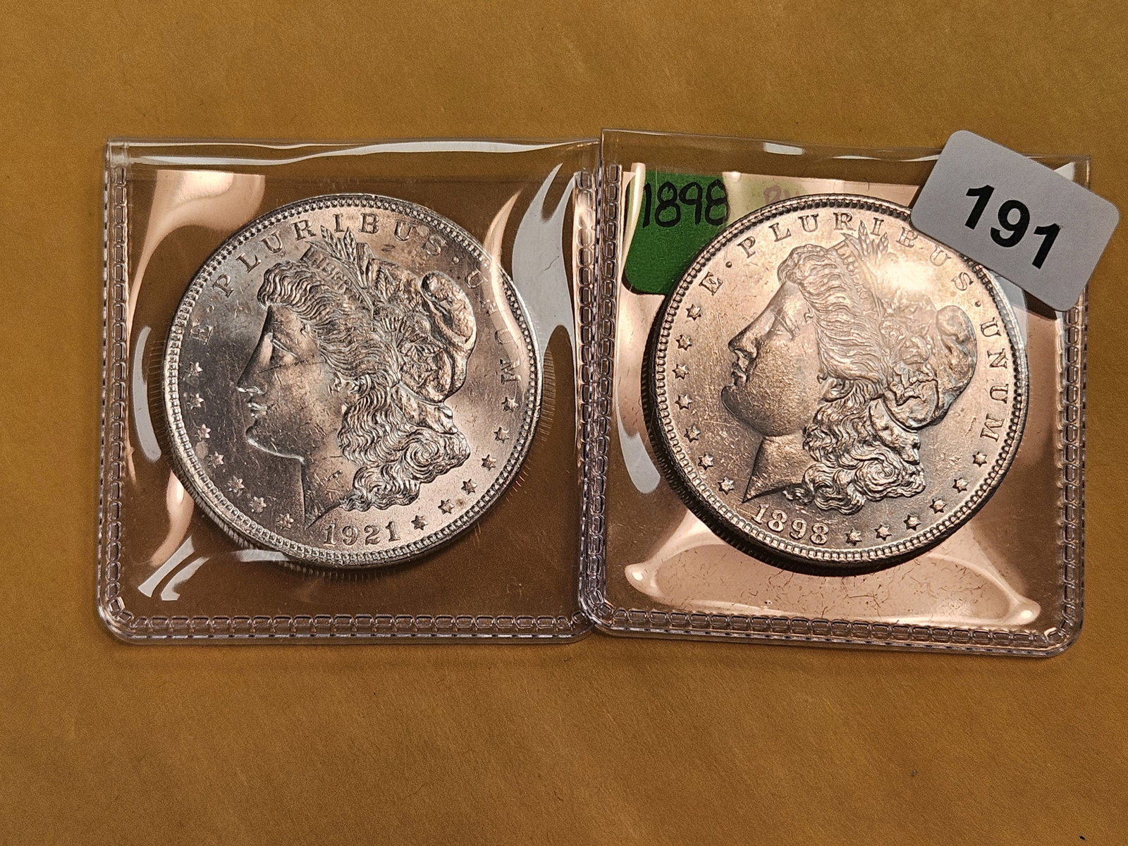Two Brilliant Uncirculated plus Morgan Silver Dollars - 2