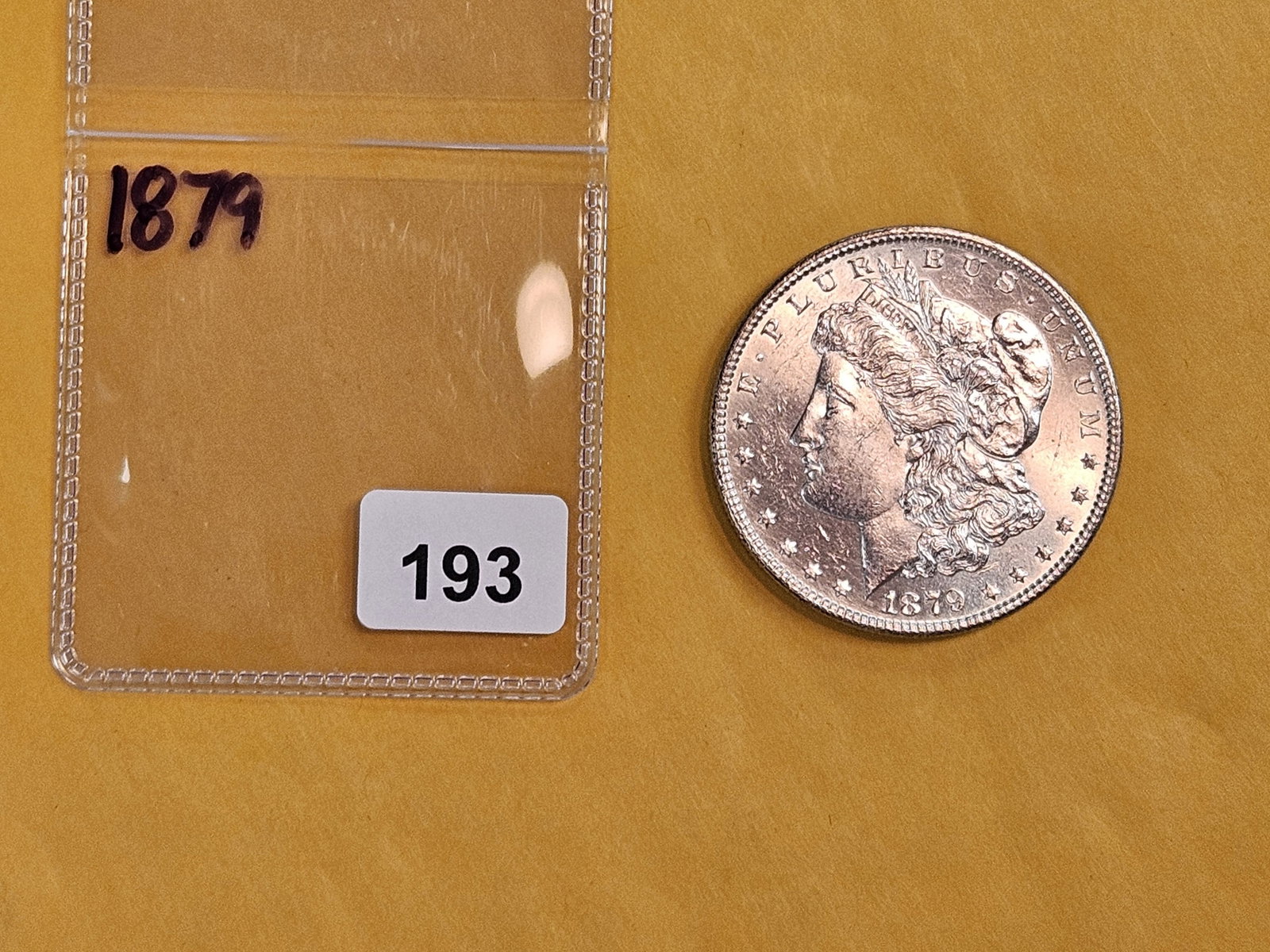 Very Choice Brilliant Uncirculated 1879 Morgan Silver Dollar - 2