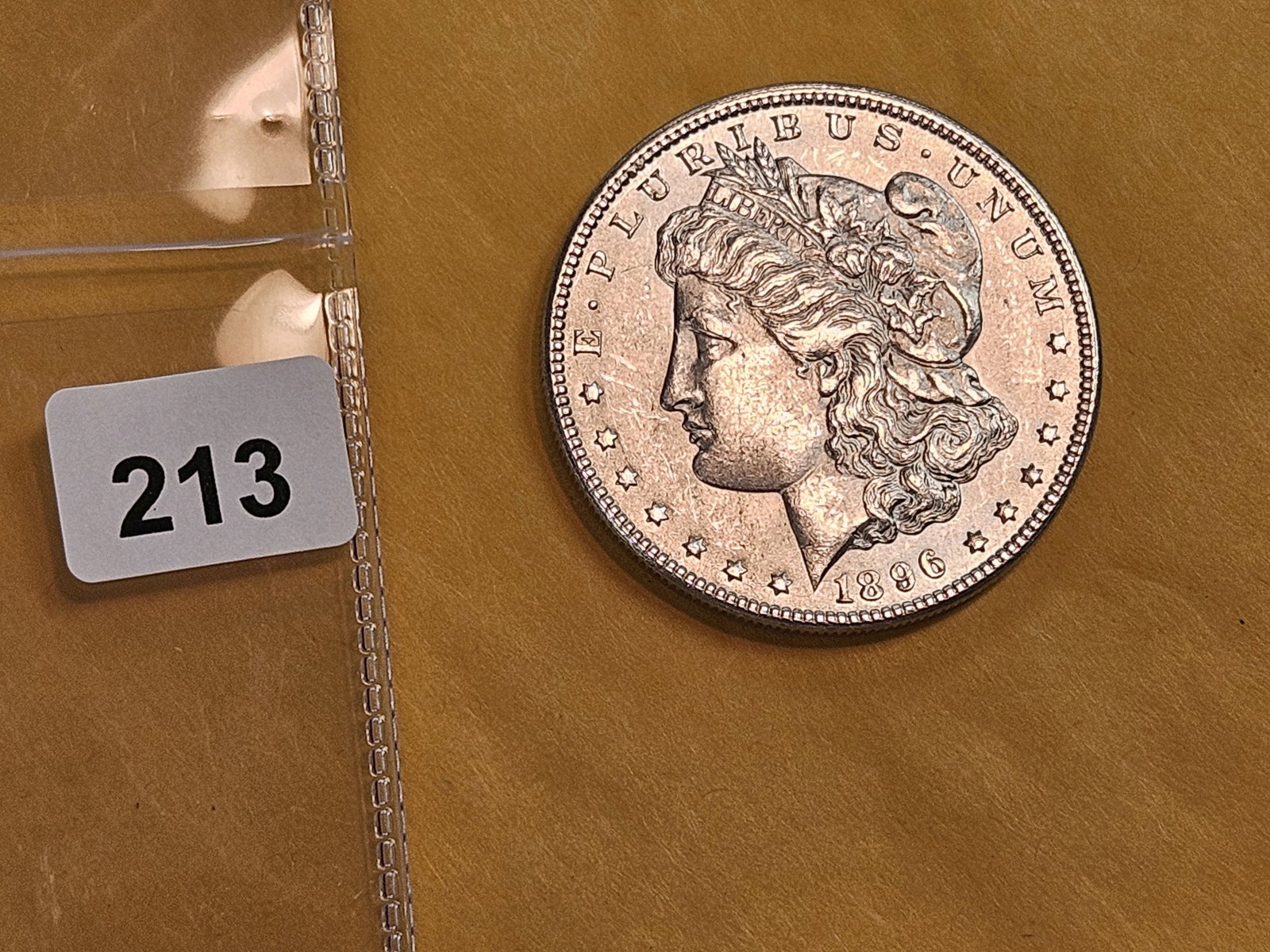 Very Choice Brilliant Uncirculated 1896 Morgan Dollar - 2