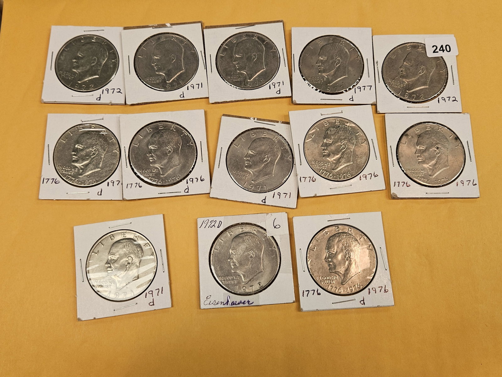 Thirteen mixed Eisenhower Dollars - 2