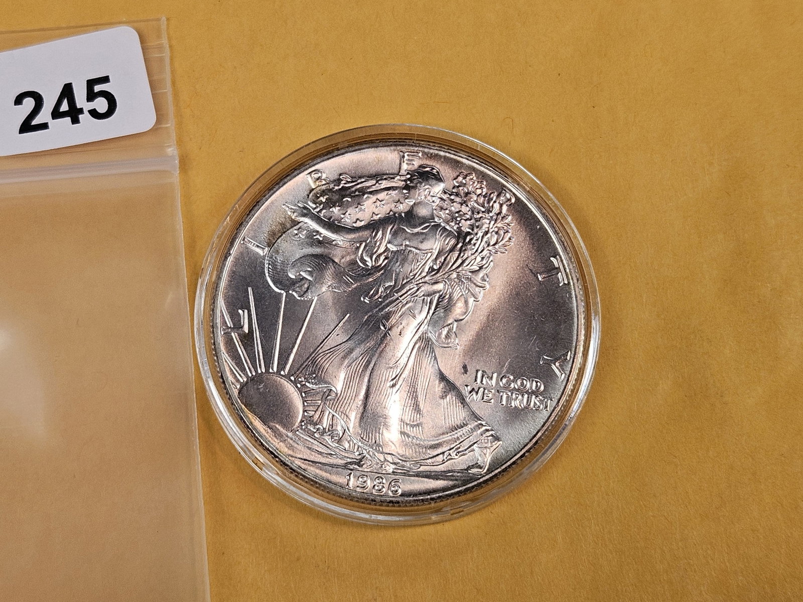 KEY DATE! GEM Brilliant Uncirculated 1986 American Silver Eagle - 2