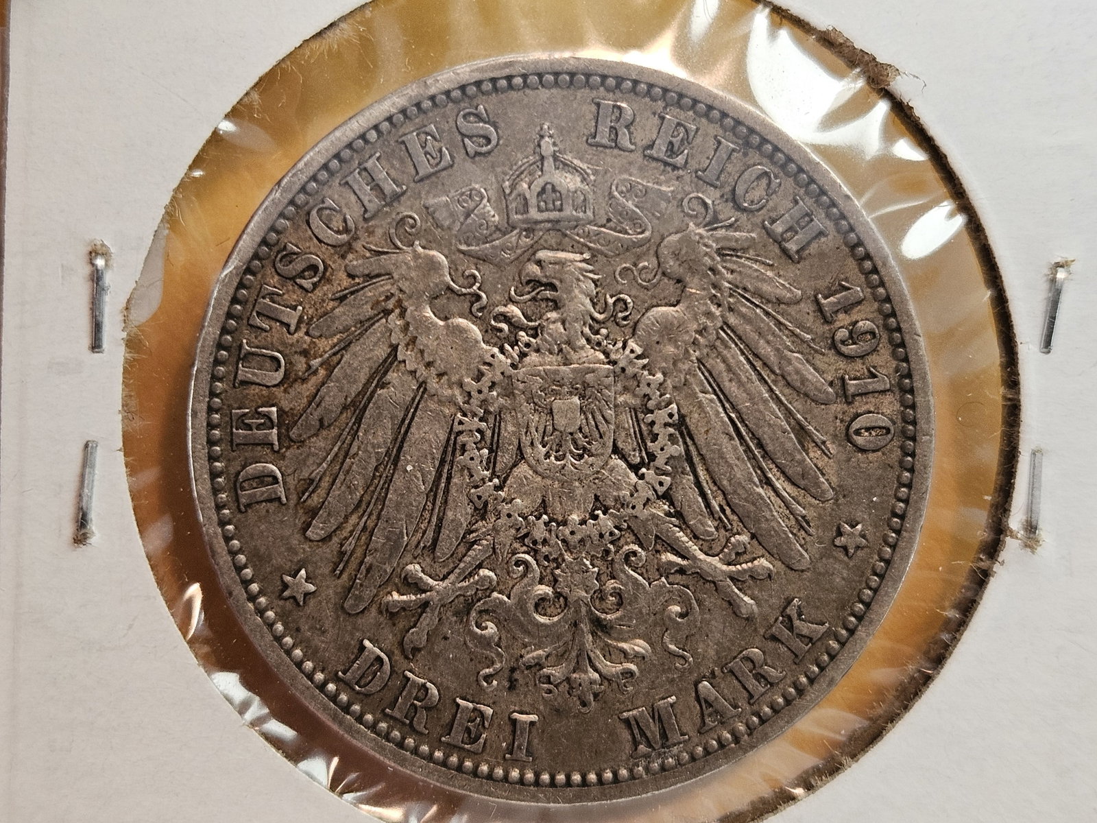 1910 German States Prussia silver 3 mark - 4