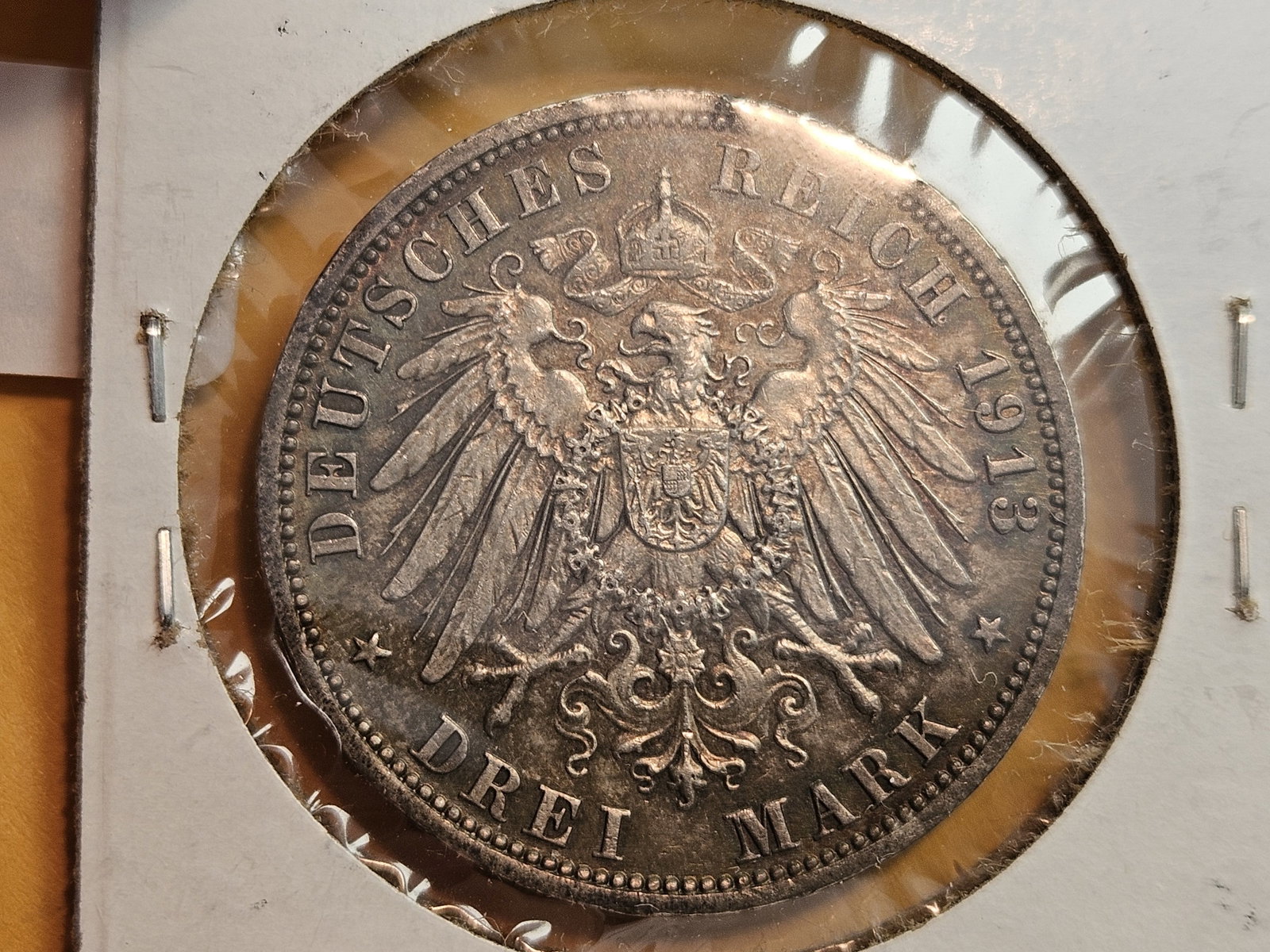 Nicer 1913-A German States Prussia silver 3 mark - 4