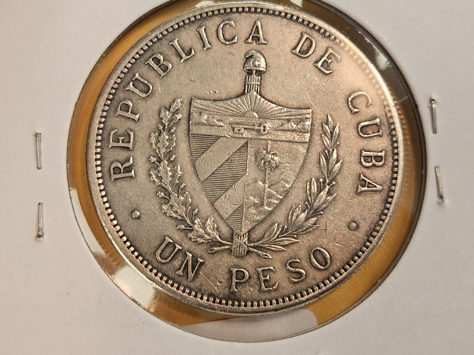 1933 Cuba silver Un peso - 3