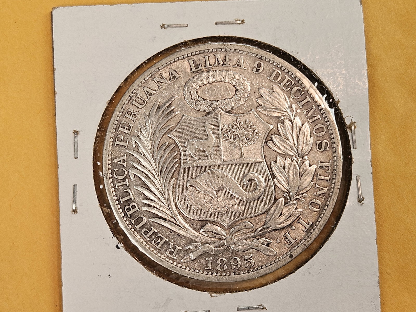 1895 Peru silver un sol - 3