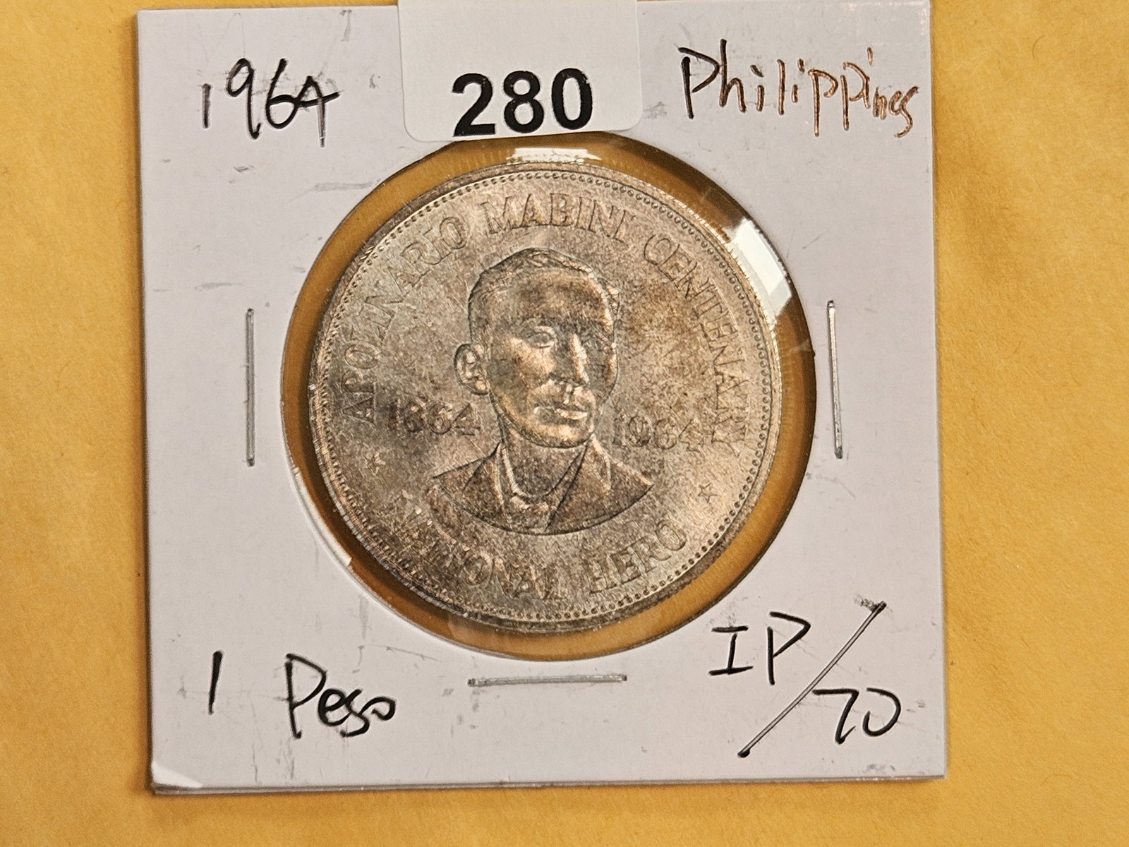 1964 Philippines silver 1 peso - 2