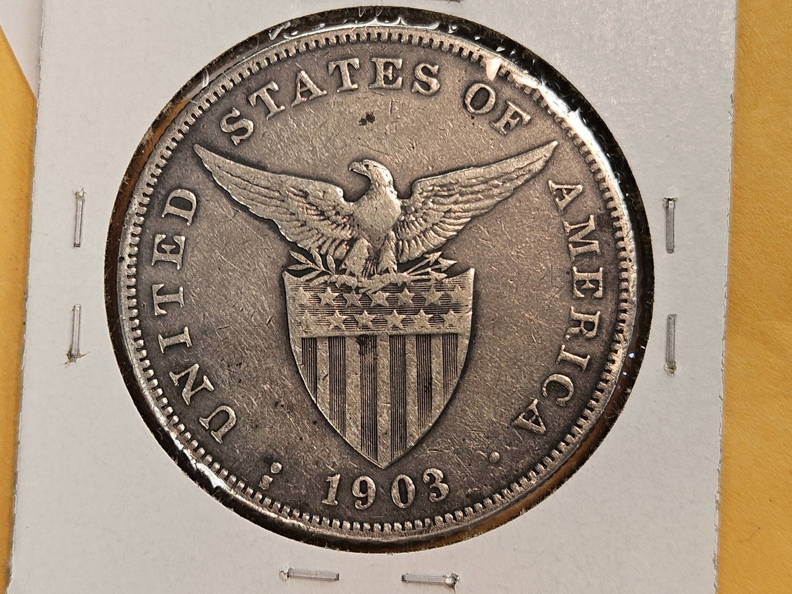 1903 Philippines silver 1 peso - 3