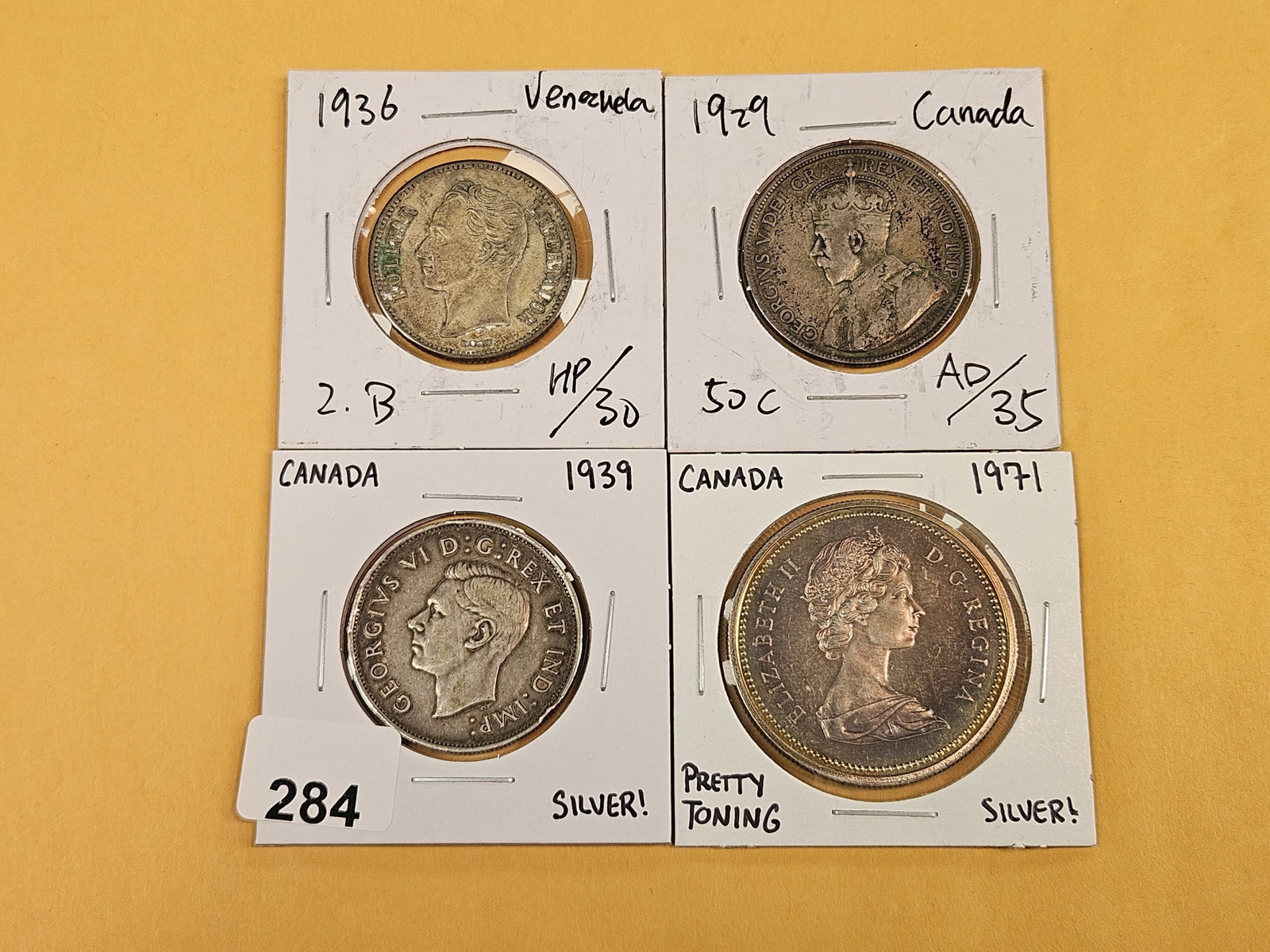 Four more mixed, silver, World coins - 2