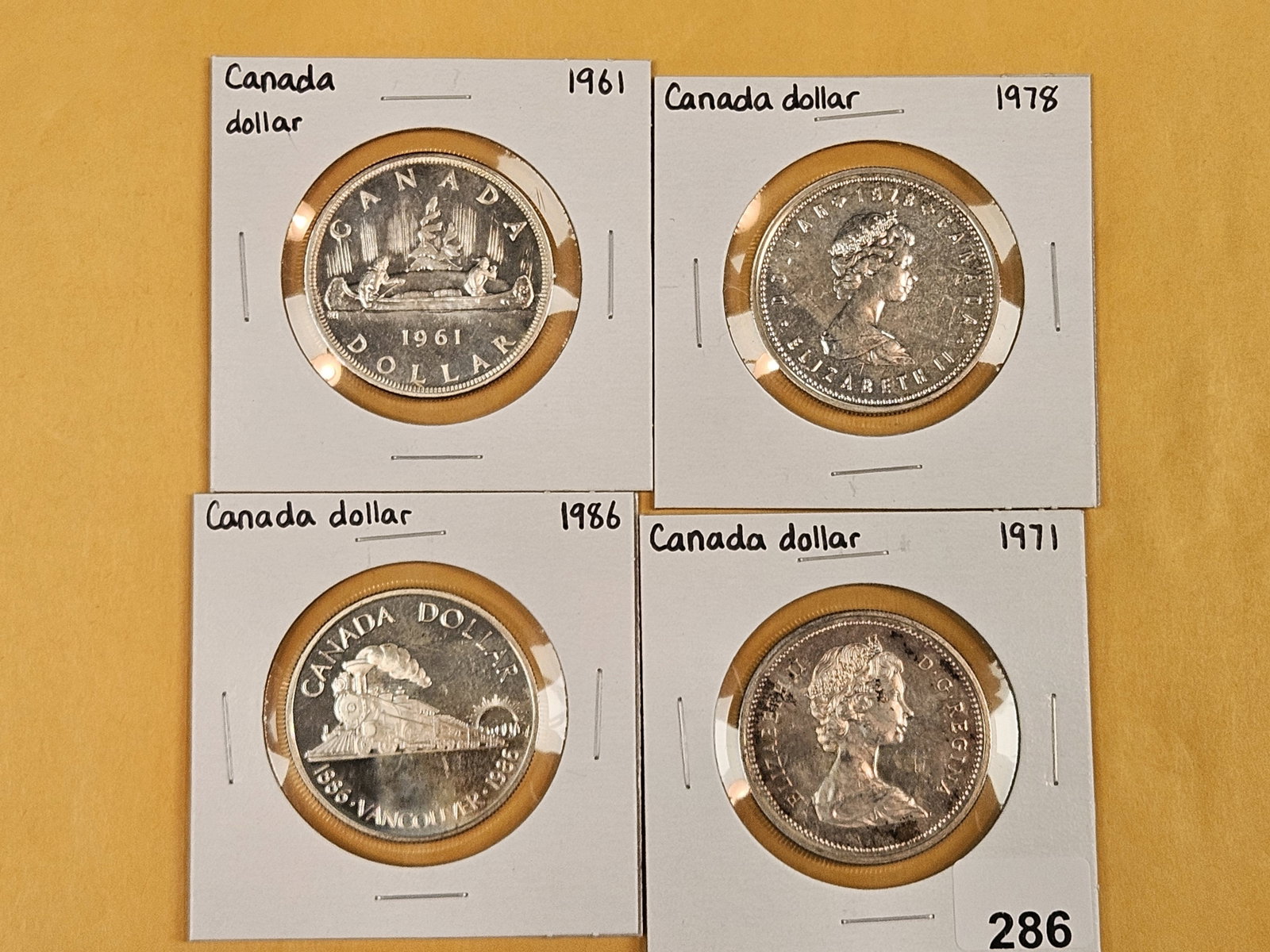 Four Canadian Silver Dollars - 2