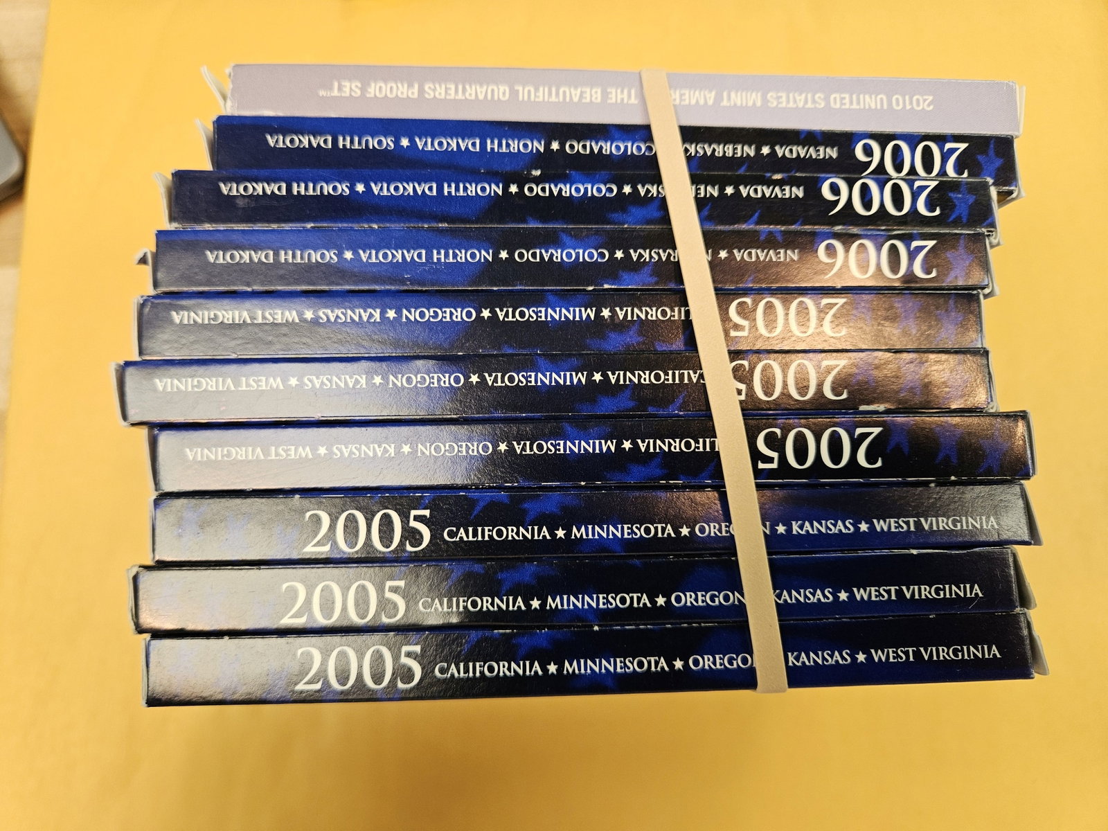 Ten US Quarters Proof Sets - 2