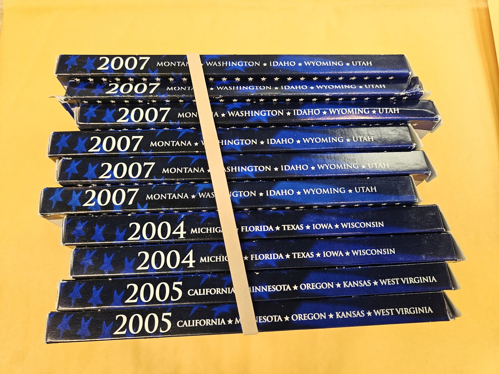 Ten US Quarters Proof Sets - 2