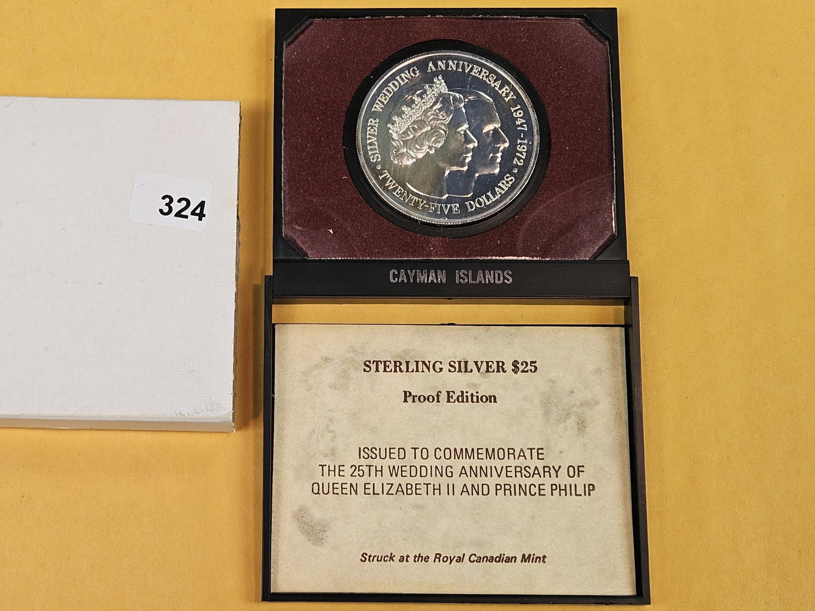 GEM Proof Deep Cameo 1972 Cayman Islands Silver Twenty-five Dollars - 3