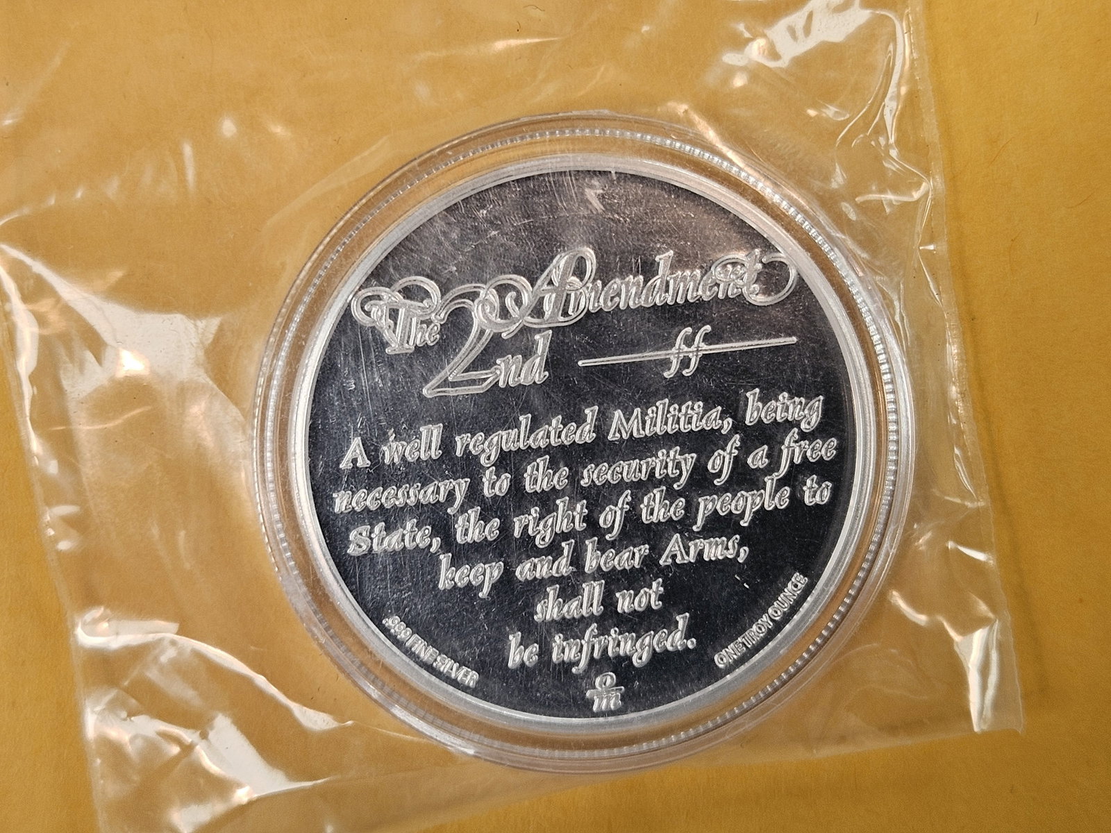 One Troy ounce .999 fine silver Proof Art Round - 3