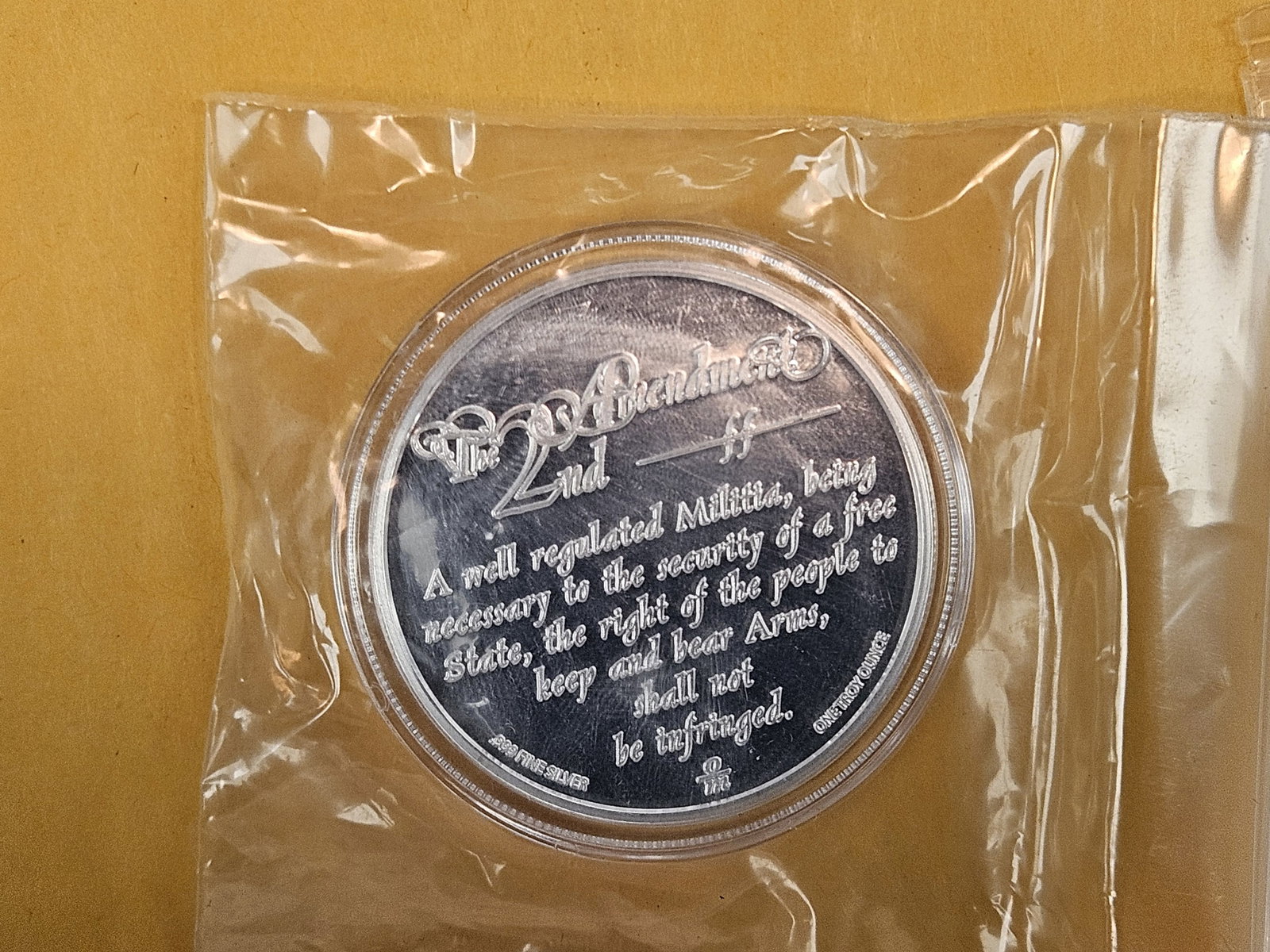 One Troy ounce .999 fine silver Proof Art Round - 4