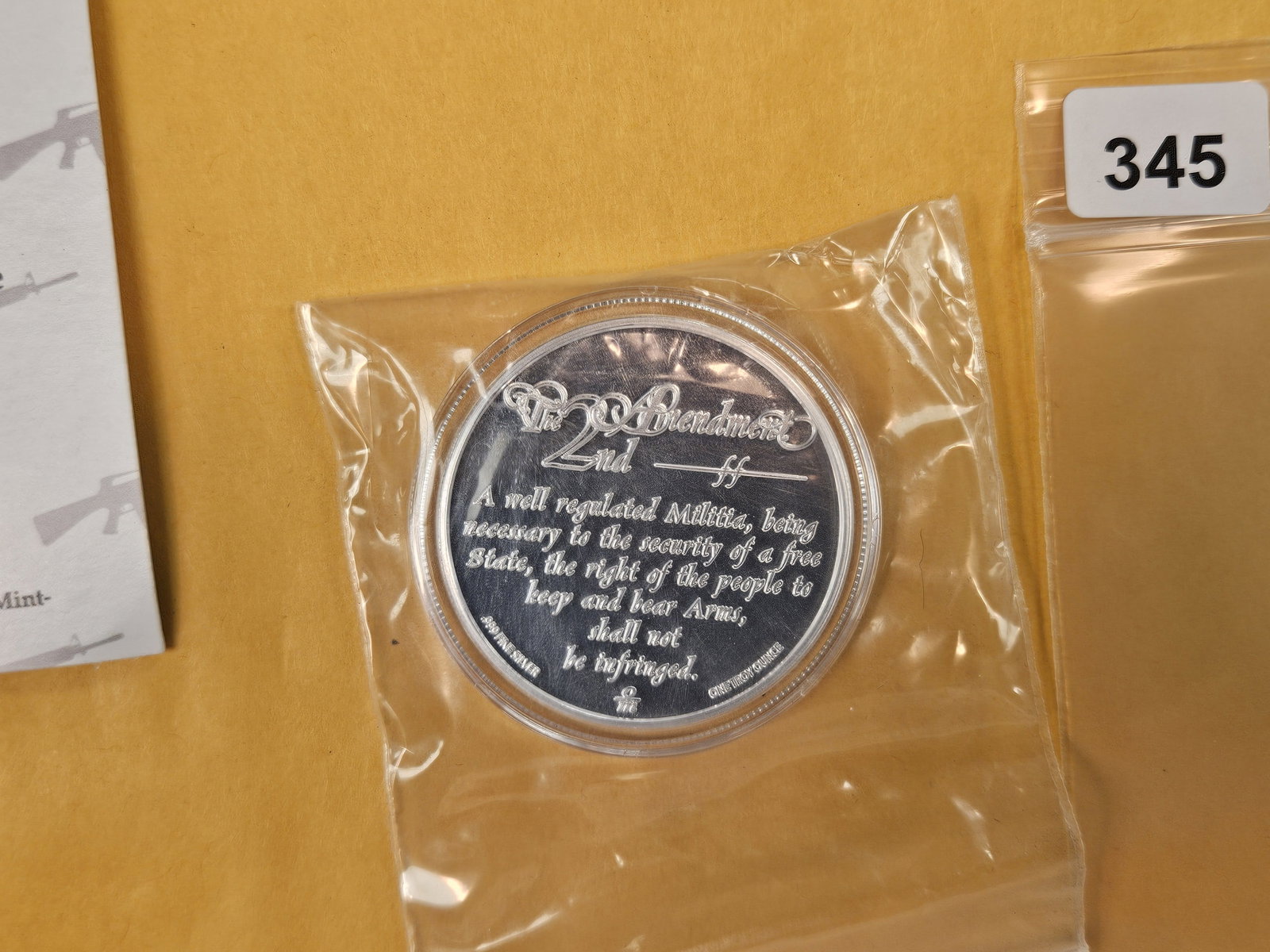 One Troy ounce .999 fine silver Proof Art Round - 4