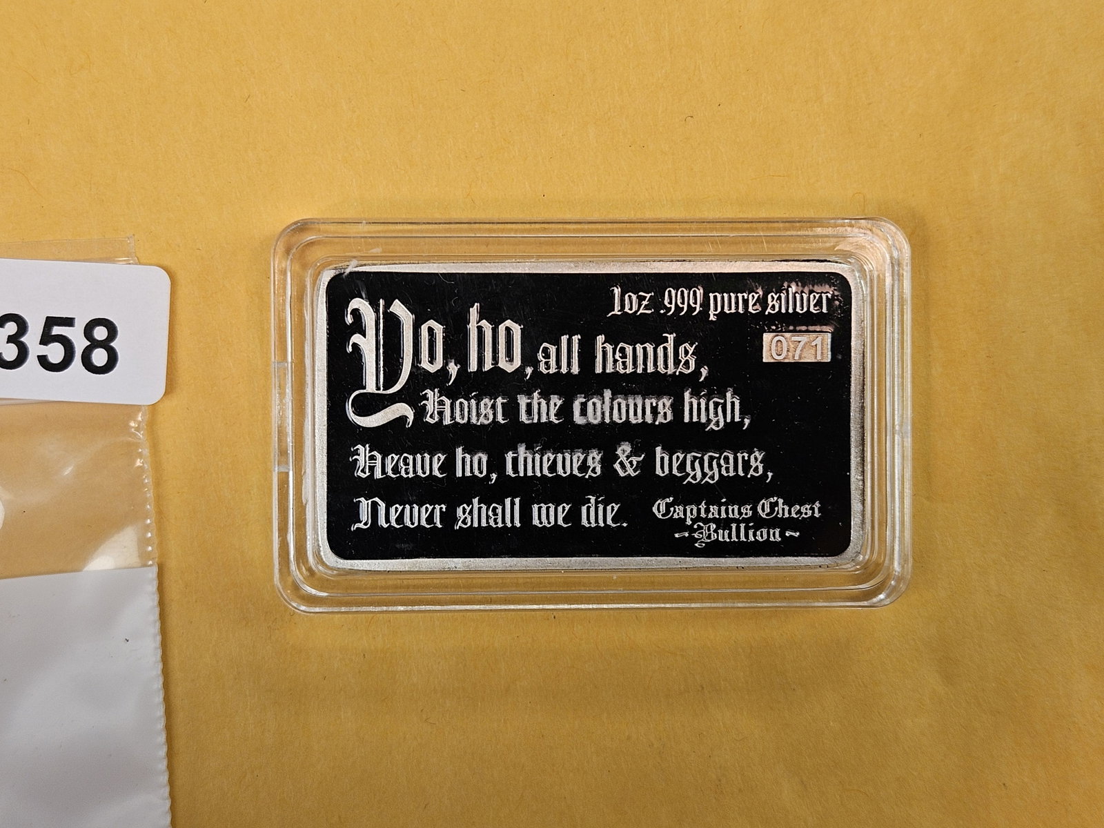 One Troy ounce .999 fine silver Art bar - 2