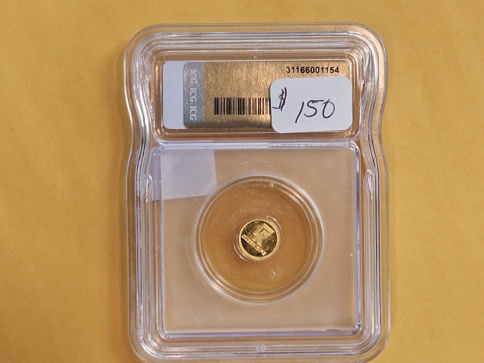 GOLD! ICG Prooflike Clean Ripz .9999 Fine Gold art round in Mint State 70 Prooflike - 3