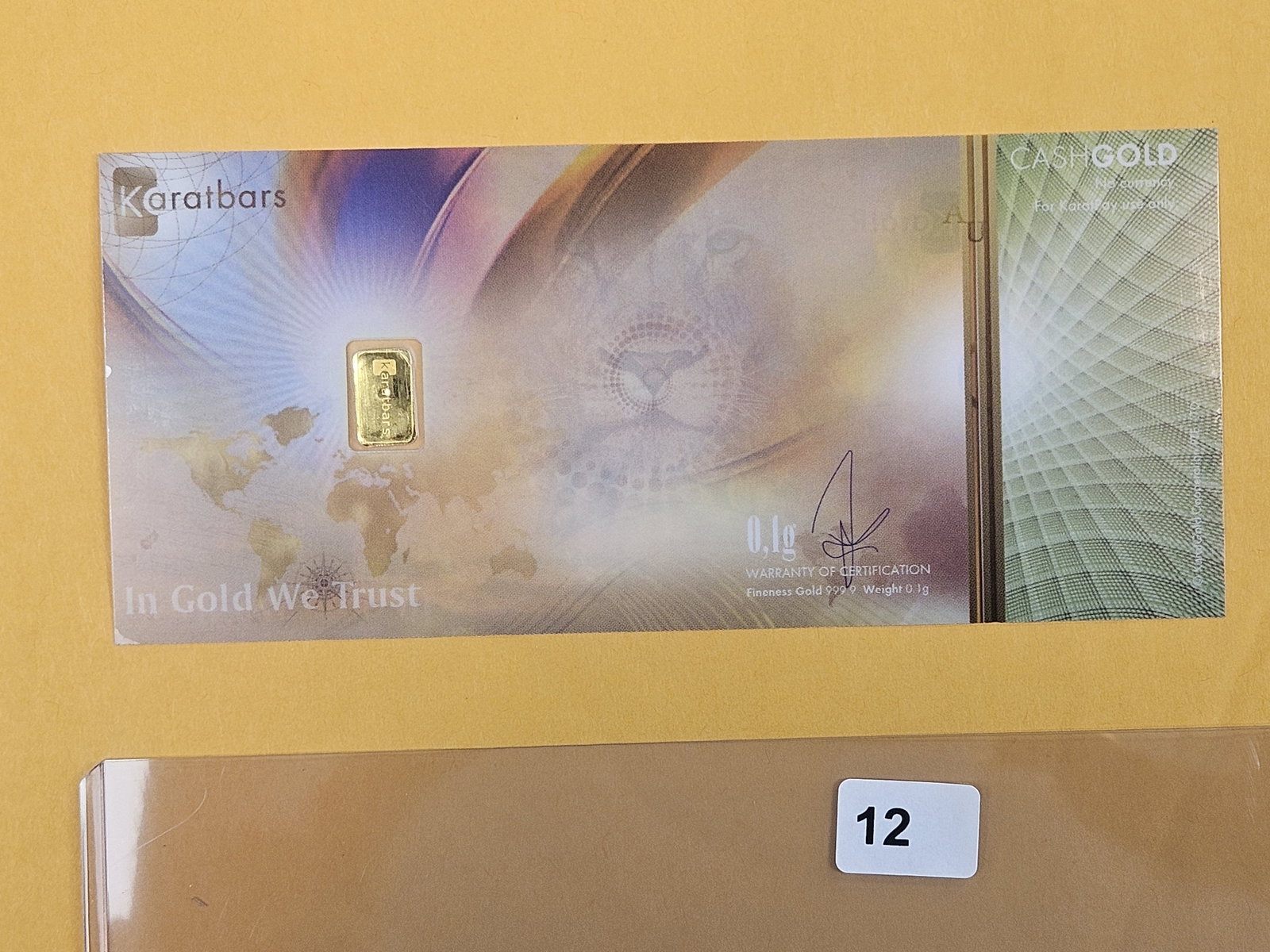 GOLD! KaratPay .9999 fine Gold Bar - 3