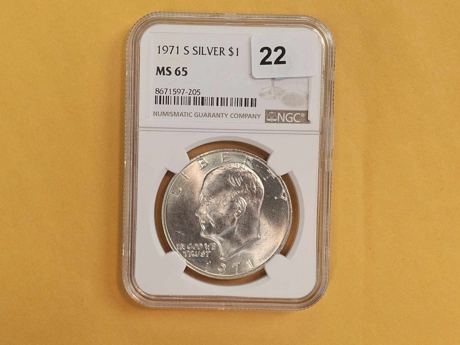 GEM! NGC 1971-S SILVER Eisenhower Dollar in Mint State 65 - 2