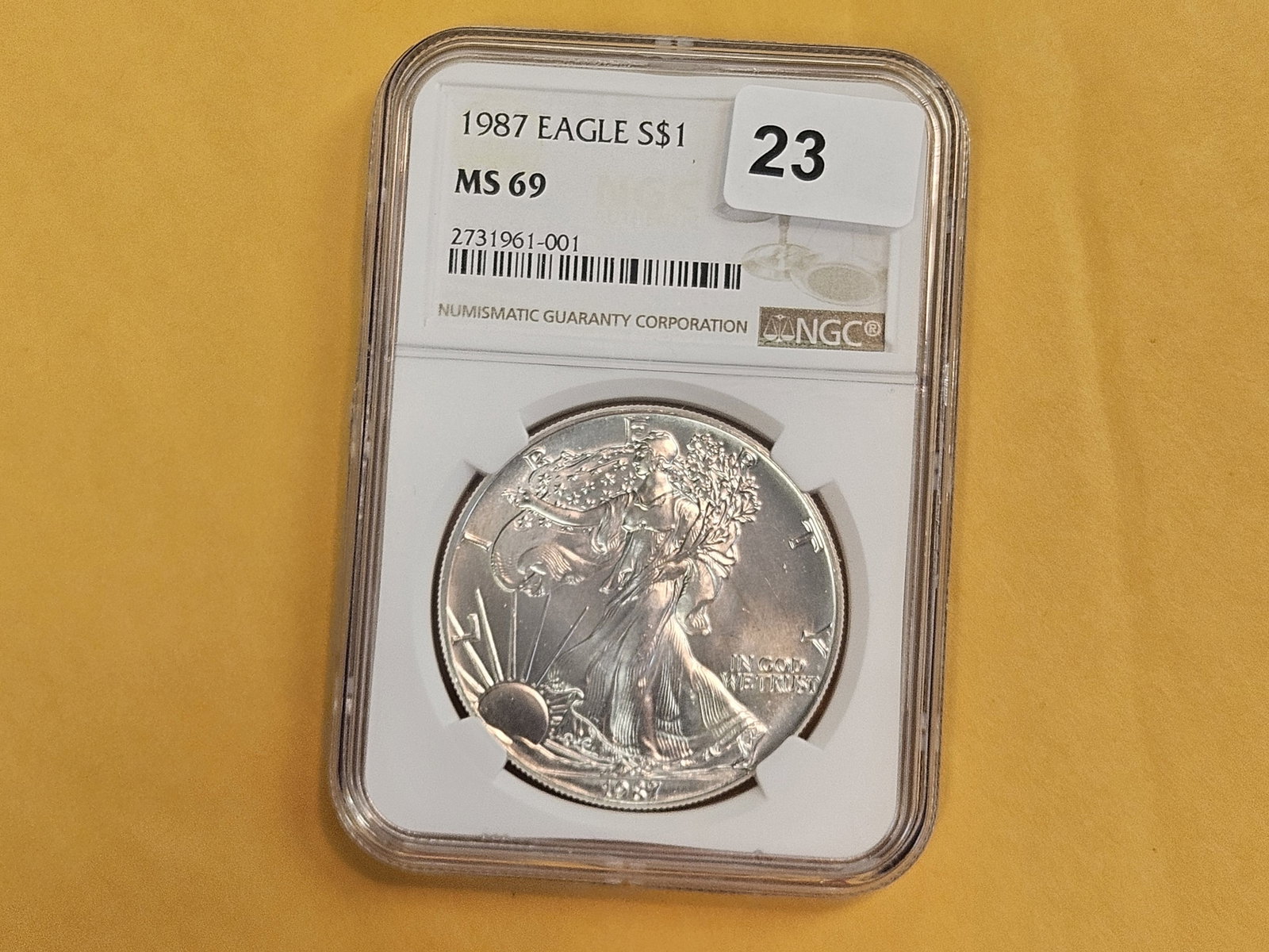NGC 1987 American Silver Eagle: In Mint State 69