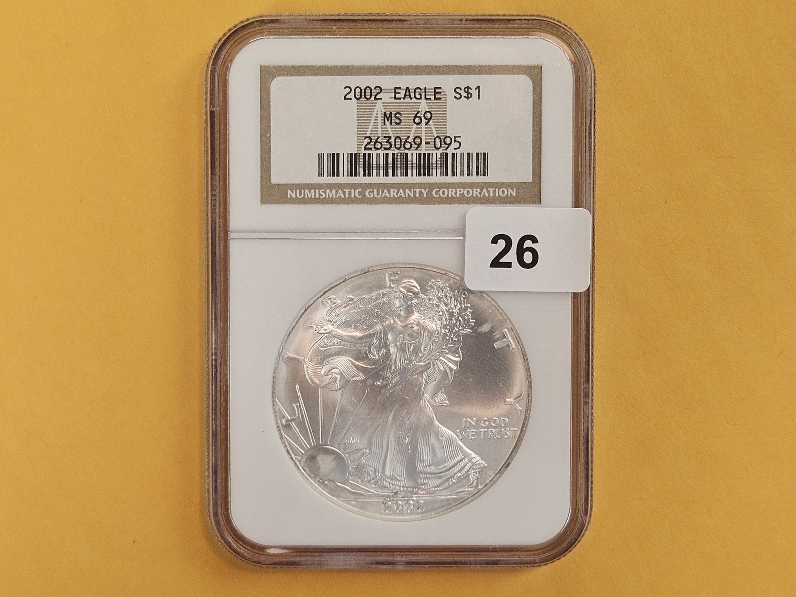 NGC 2002 American Silver Eagle: In Mint State 69