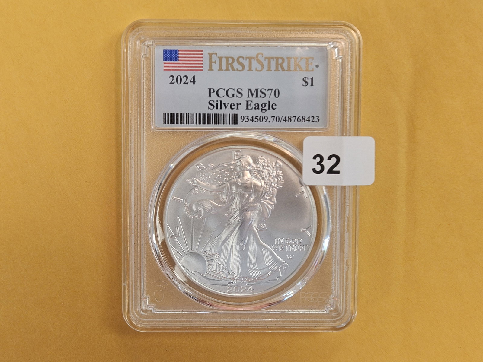 PERFECT! PCGS 2024 American Silver Eagle in Mint State 70 (1 of 2)