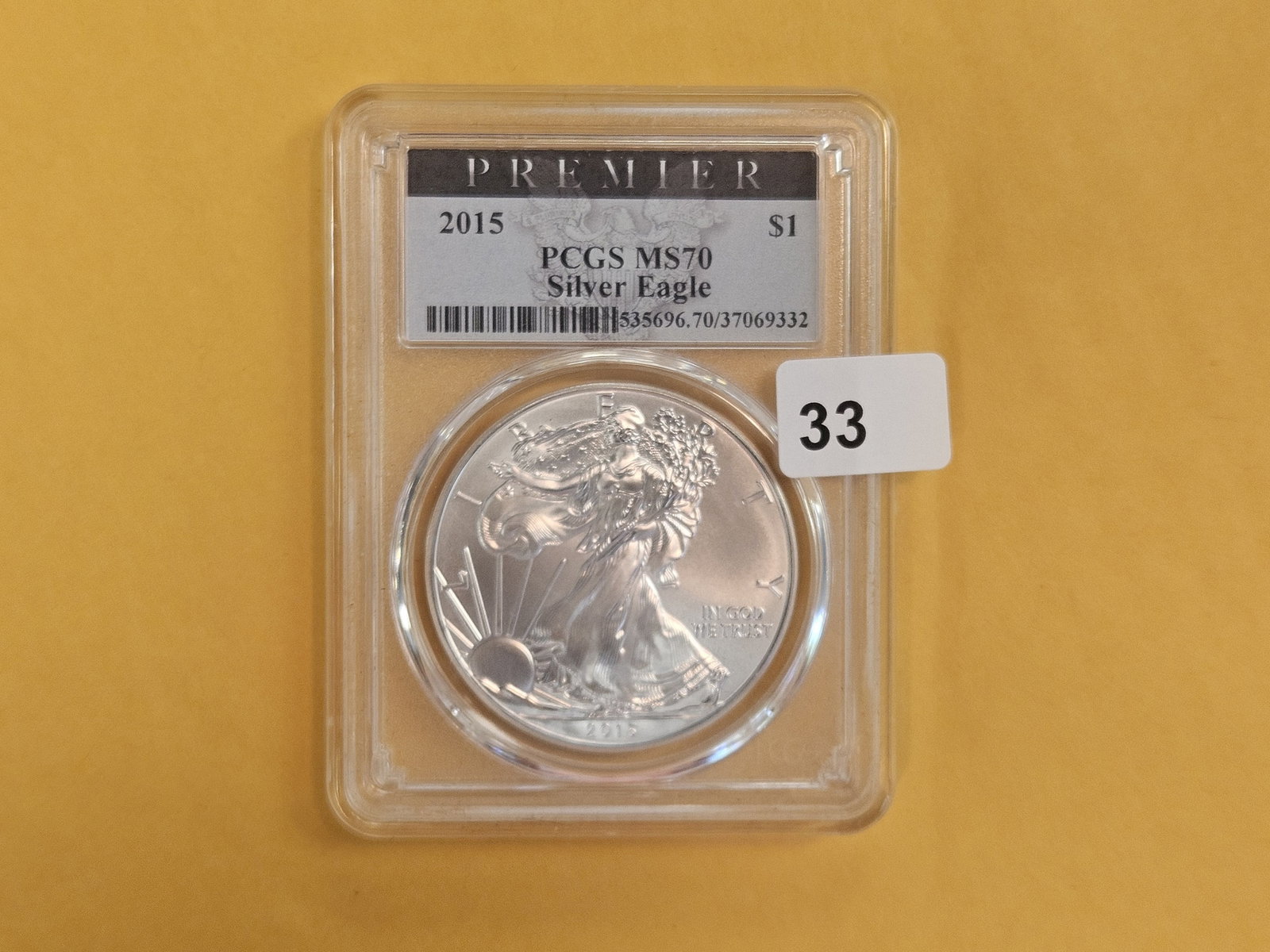 PERFECT! PCGS 2015 American Silver Eagle in Mint State 70: PERFECT GRADE!