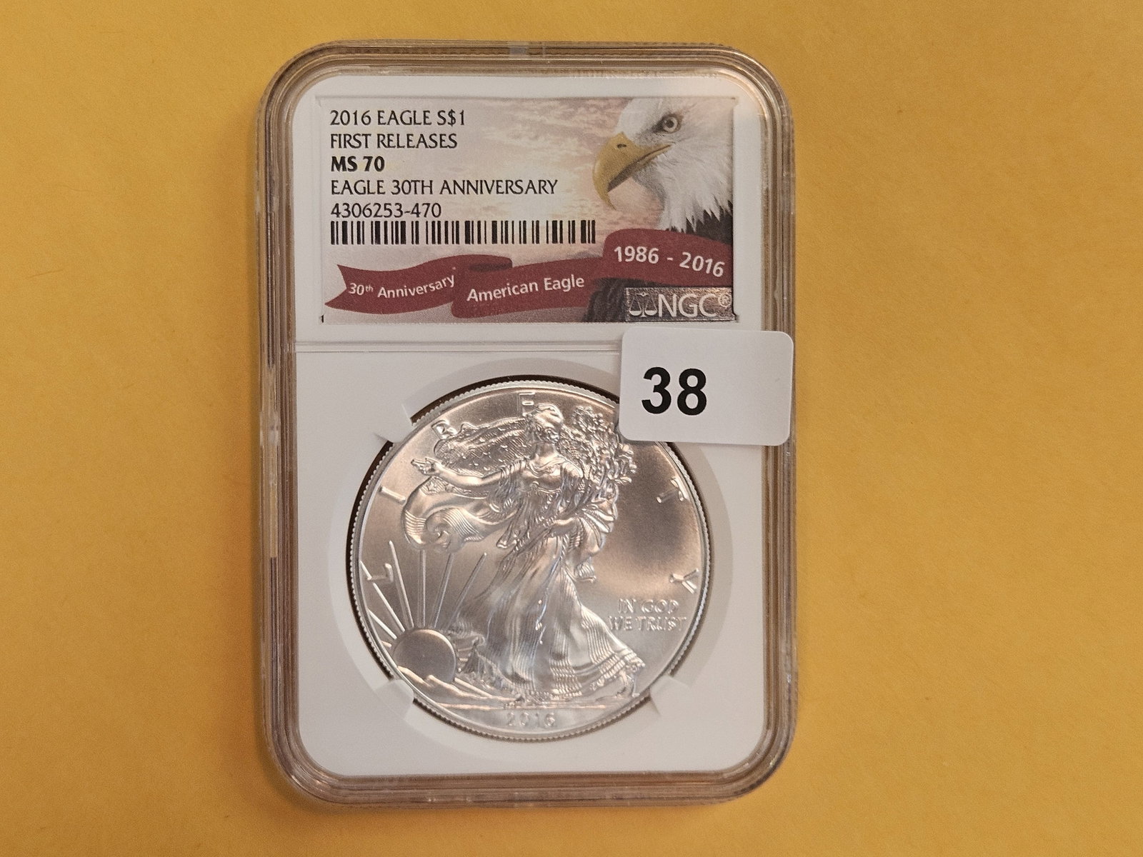 PERFECT! NGC 2016 American Silver Eagle in Mint State 70: PERFECT GRADE!
