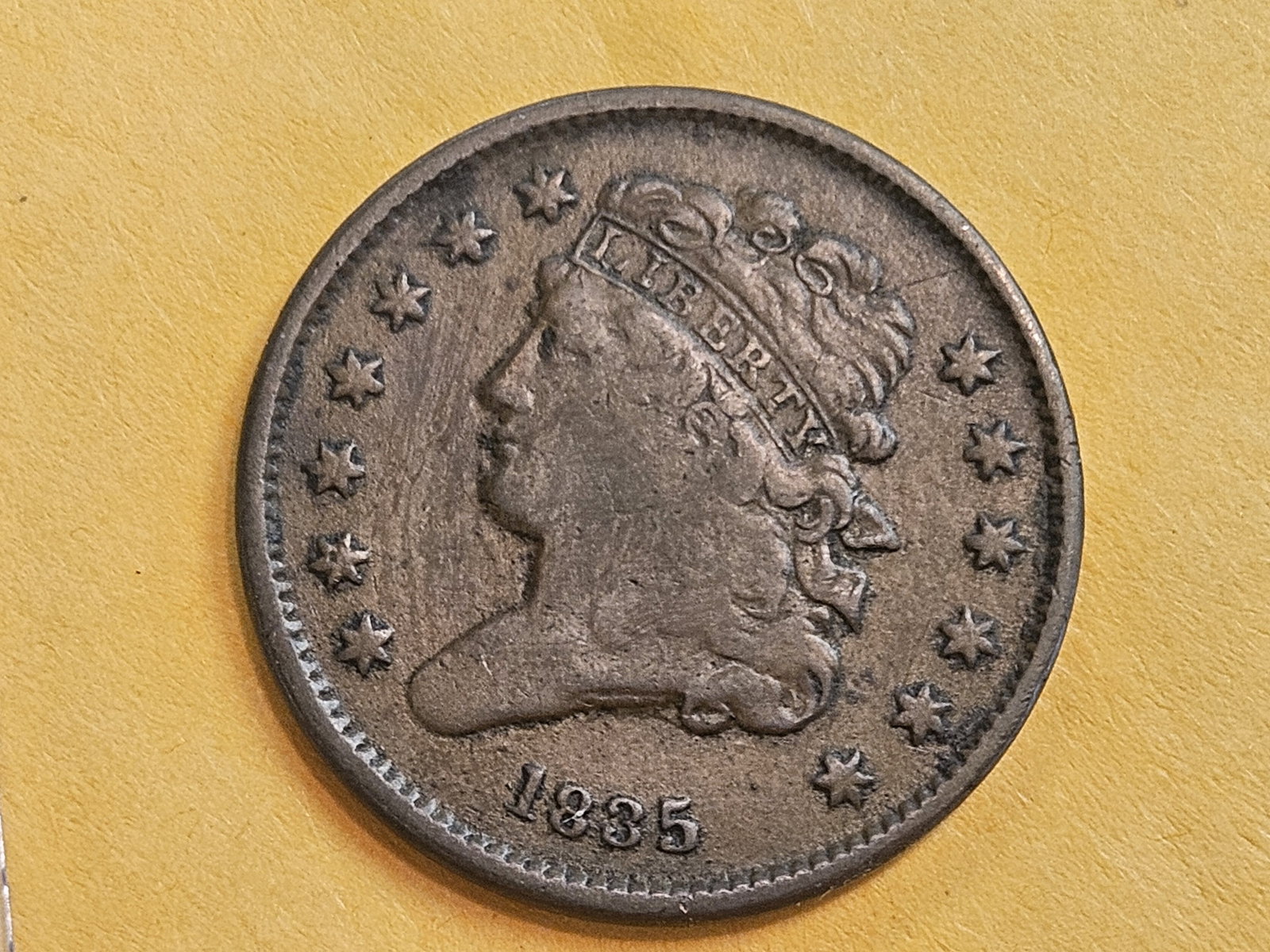 1835 Classic Head Half Cent in Fine (1 of 5)