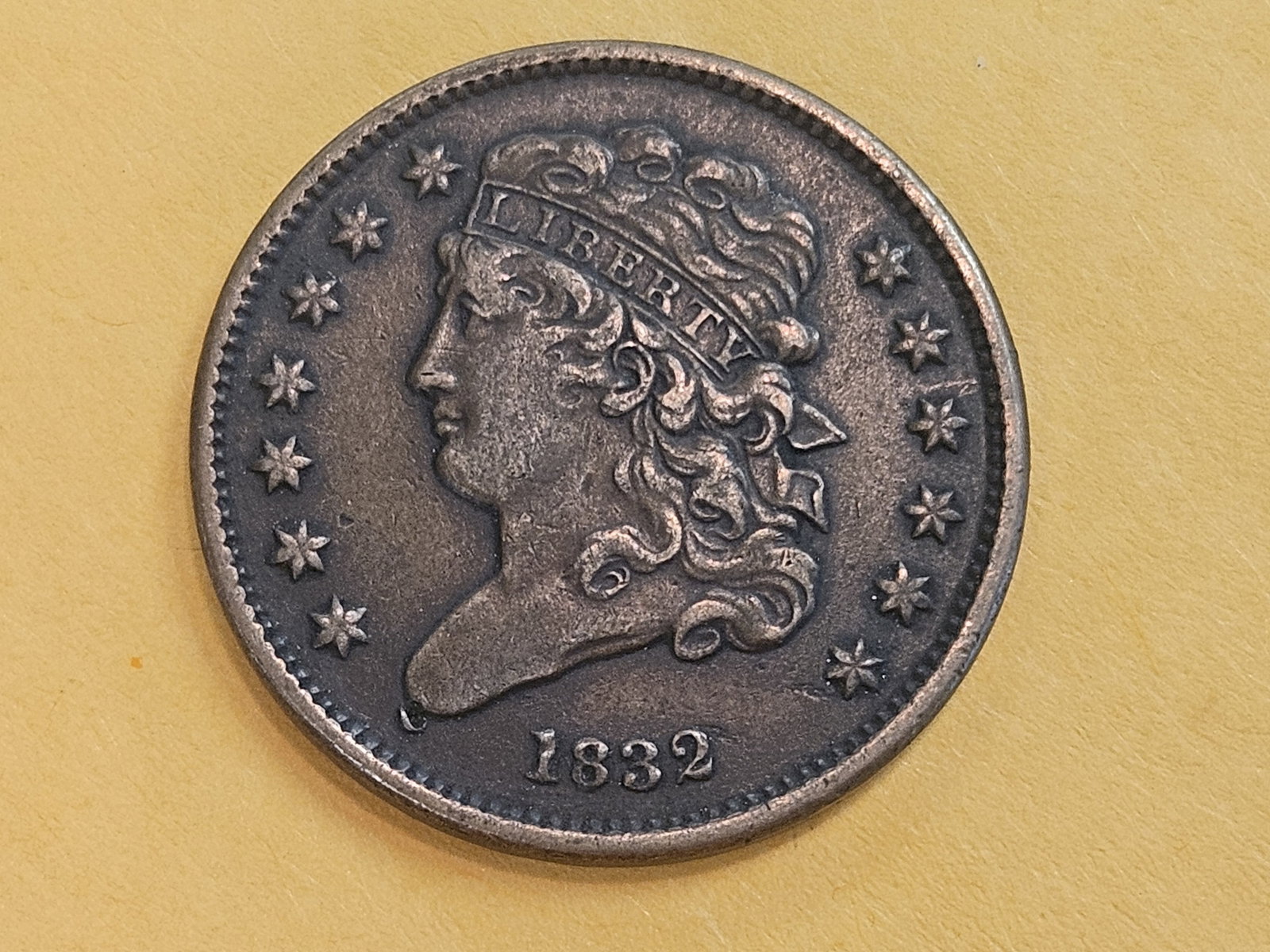 1832 Classic Head Half Cent in Extra Fine plus: Choice color and strike!