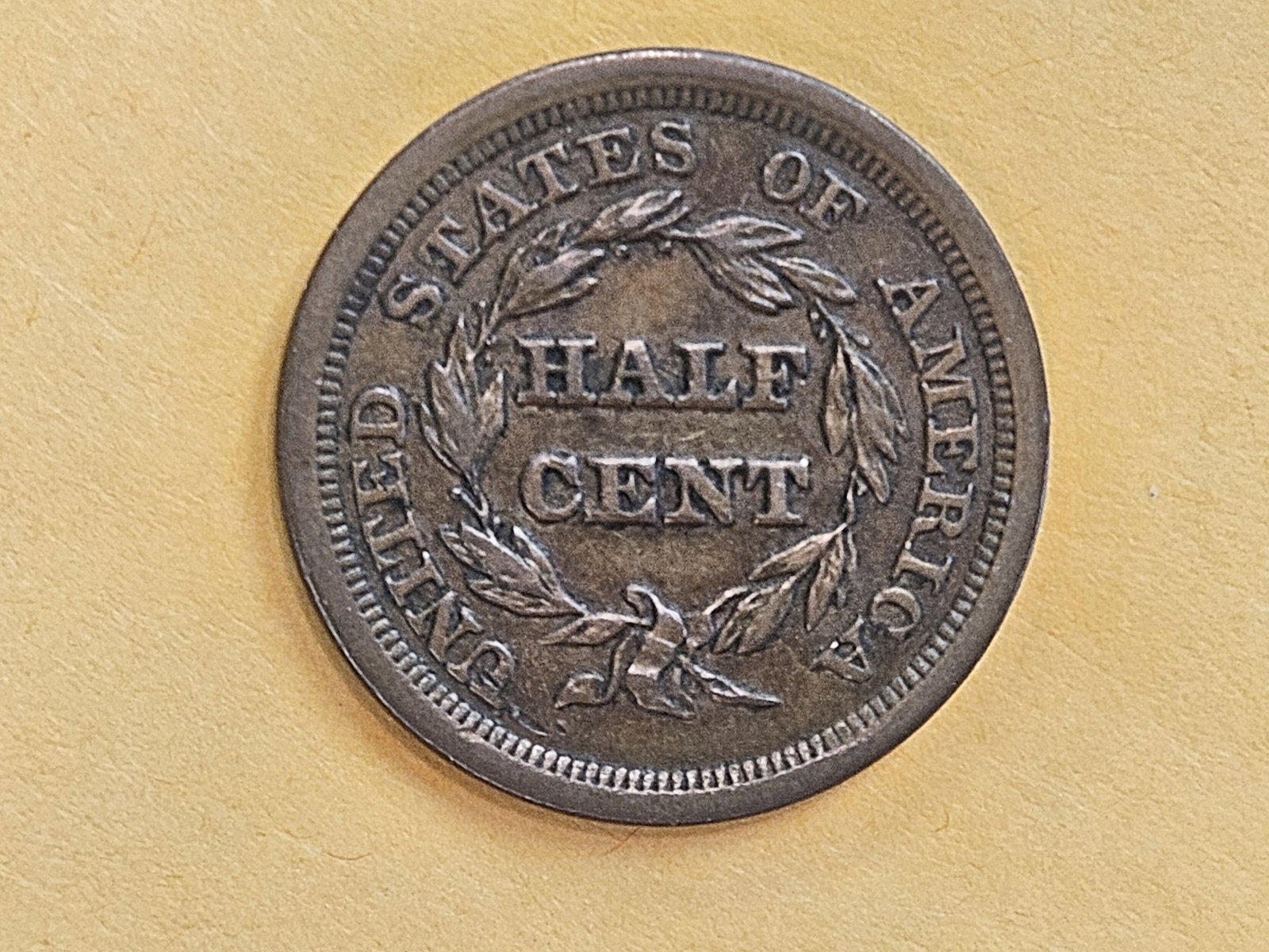 1854 Braided hair Half Cent in UNCIRCULATED! - 8