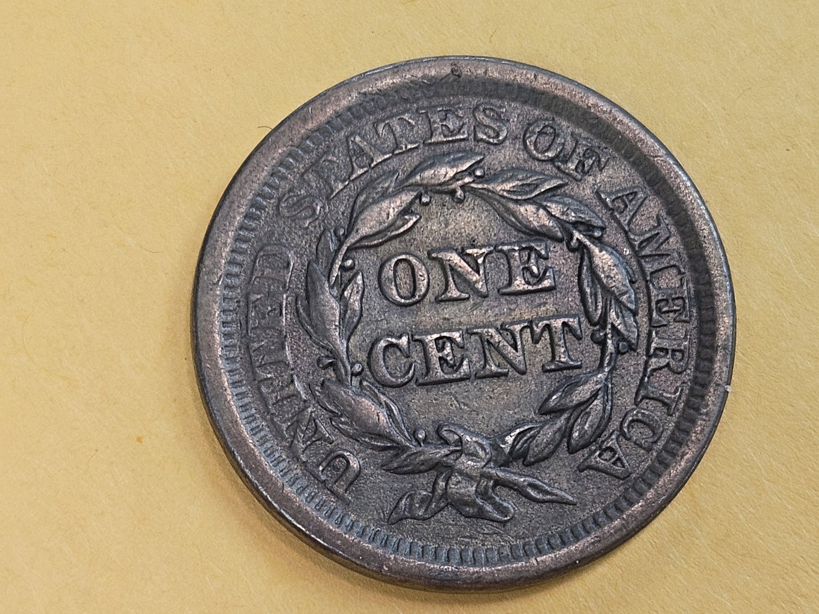 1853 Braided Hair large Cent in Extra Fine plus - 4
