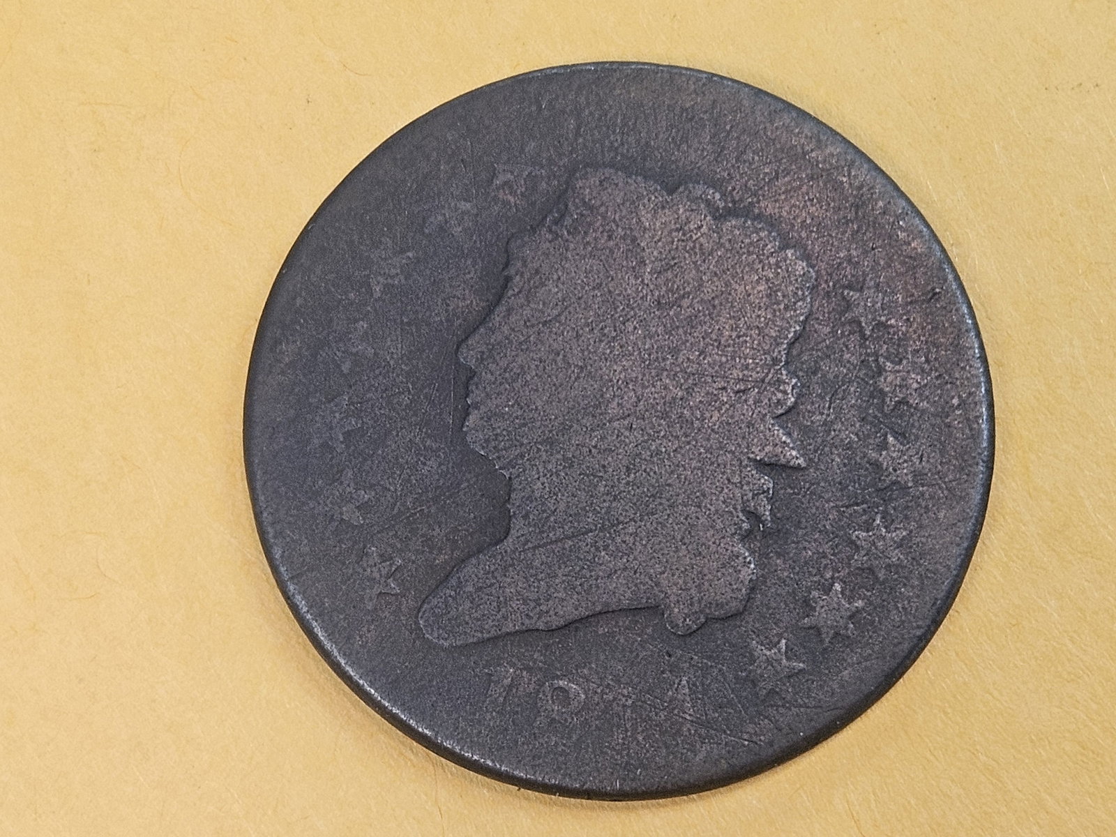 1814 Classic Head Large Cent: Better date. Well circulated