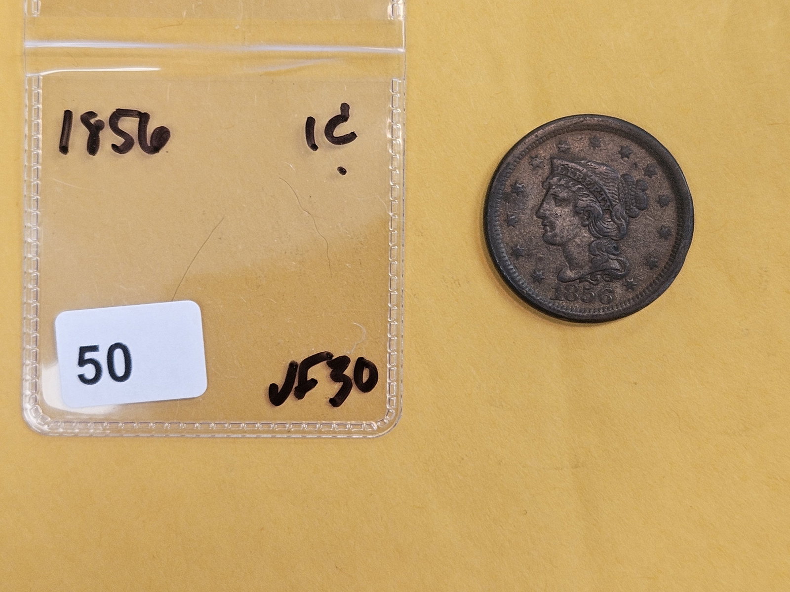 1856 Braided Hair Large Cent - 2