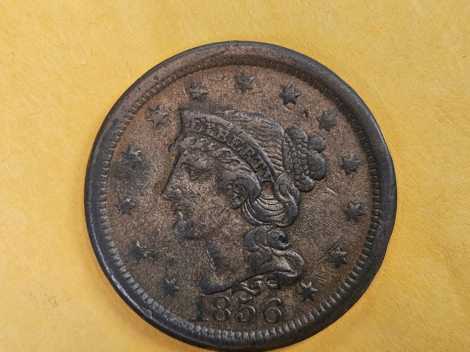 1856 Braided Hair Large Cent - 3