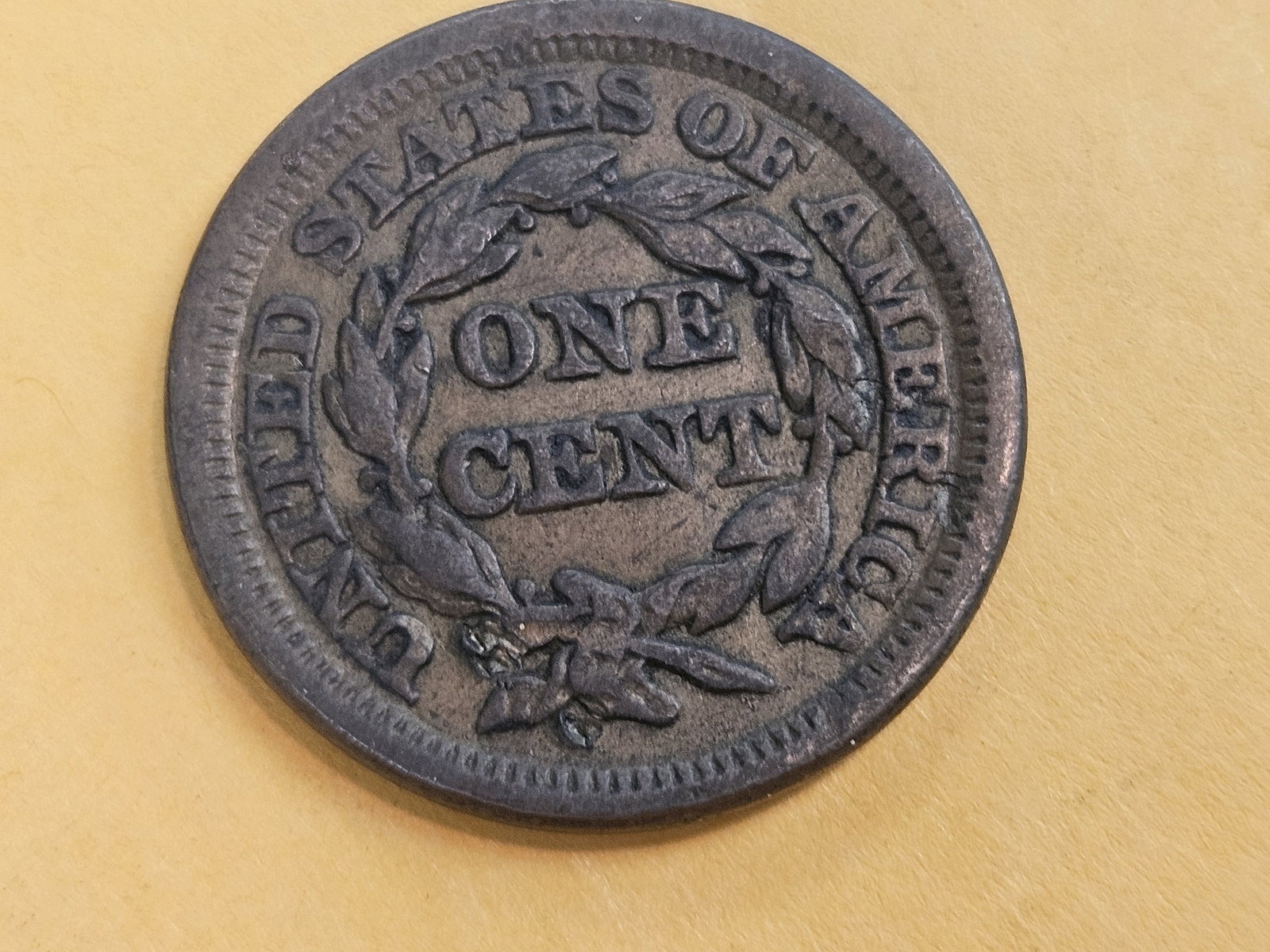 1848 Braided Hair large cent in Extra Fine - 4