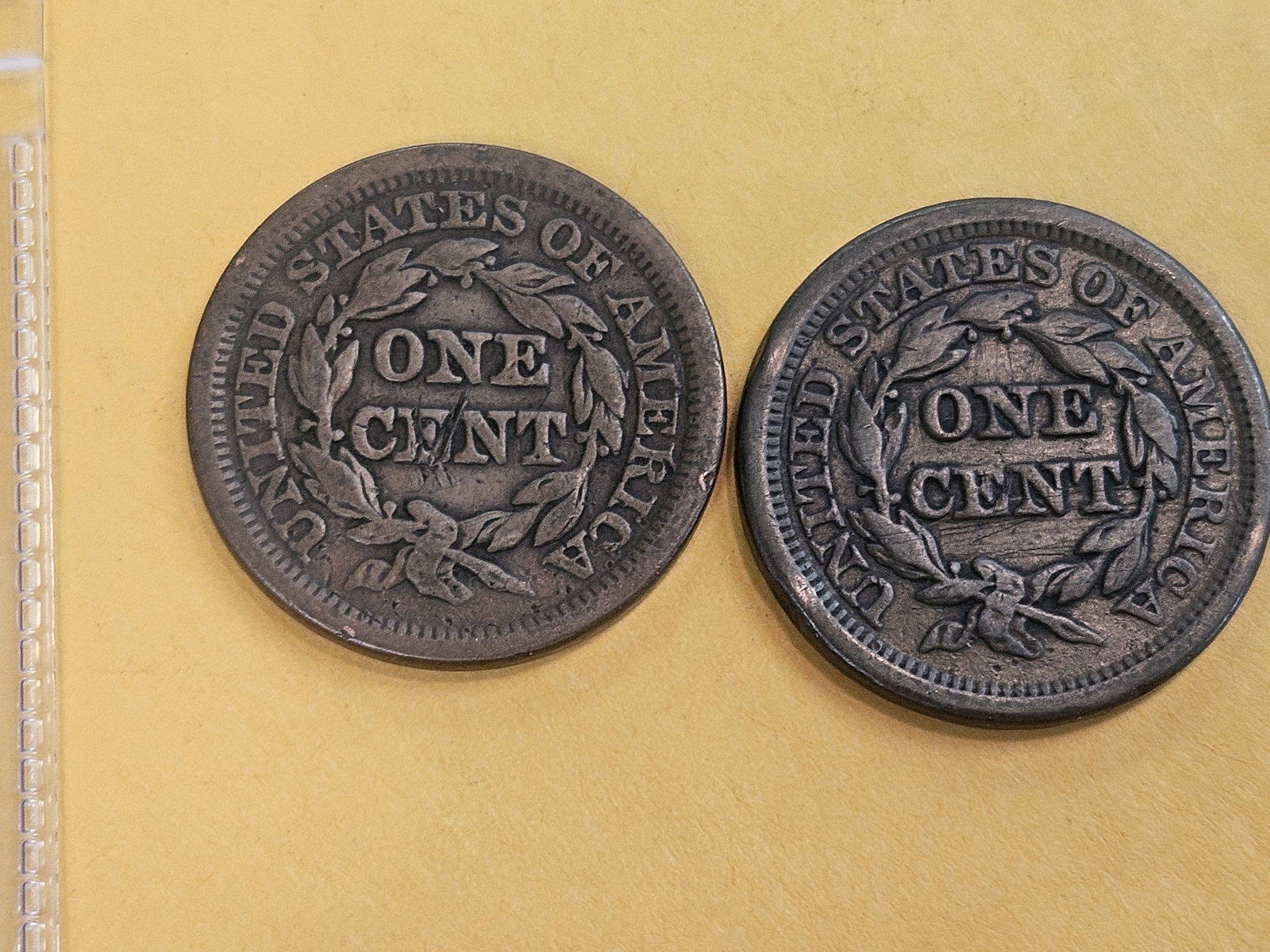 1847 and 1849 Braided Hair Large Cent - 4