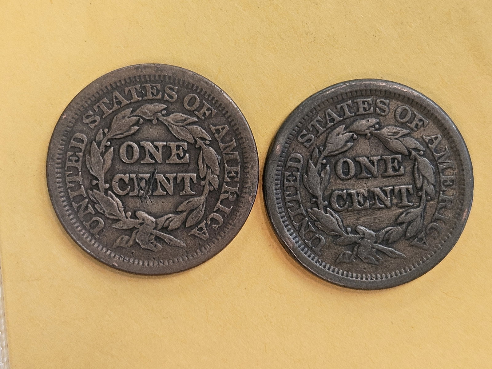 1847 and 1849 Braided Hair Large Cent - 5