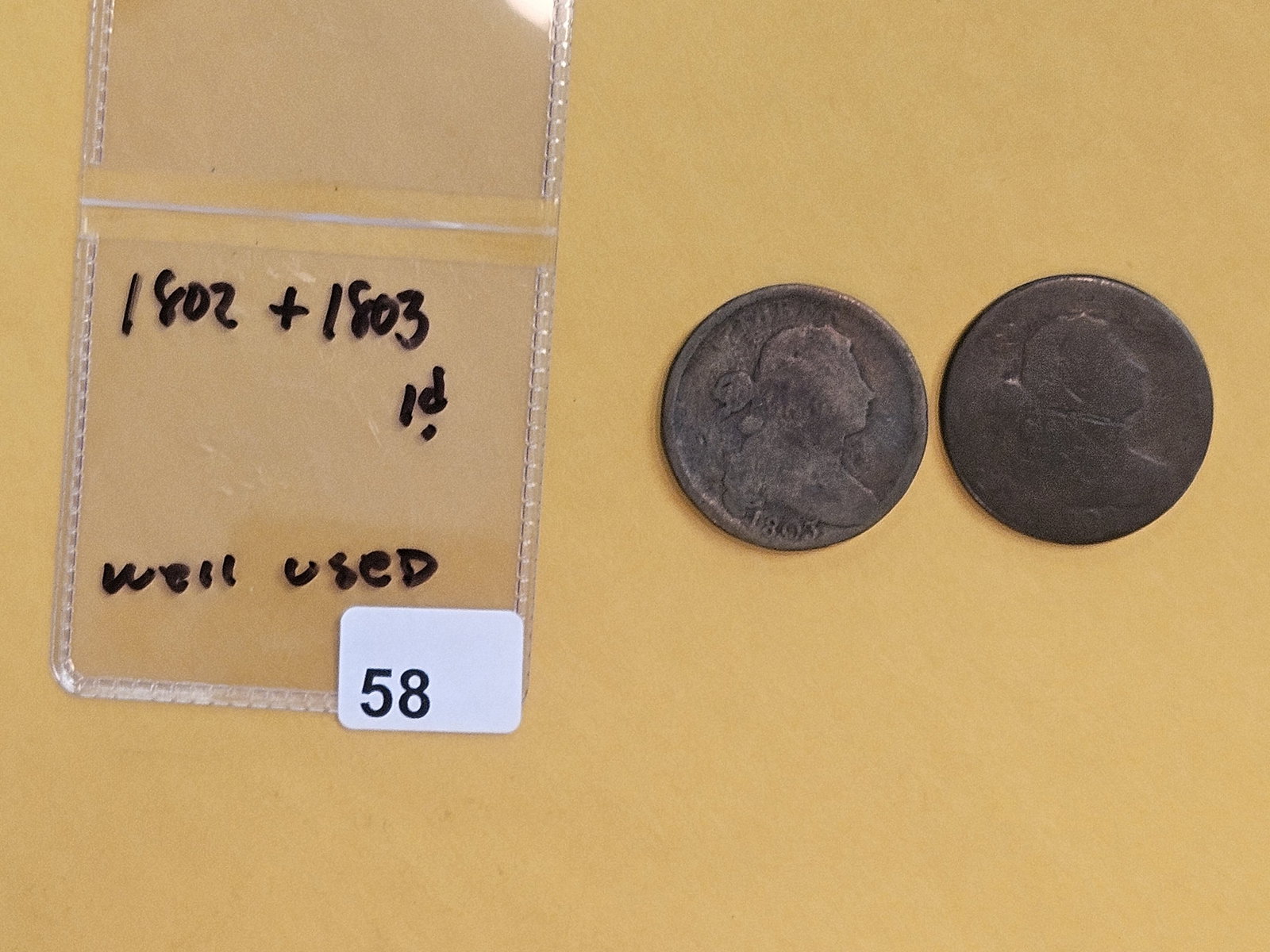 1802 and 1803 Draped Bust Large Cents - 2